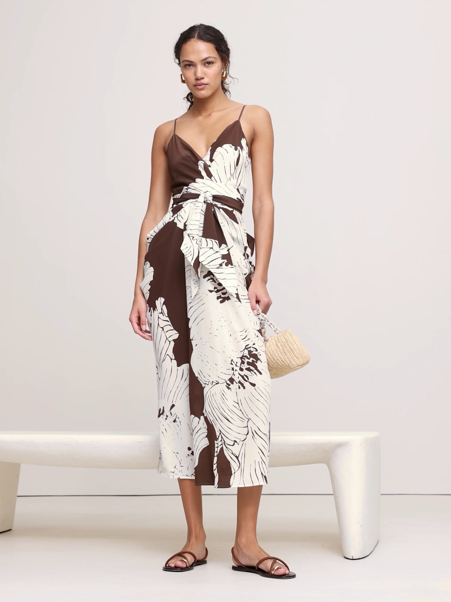 Image number 2 showing, Matte Silk Wrap Dress