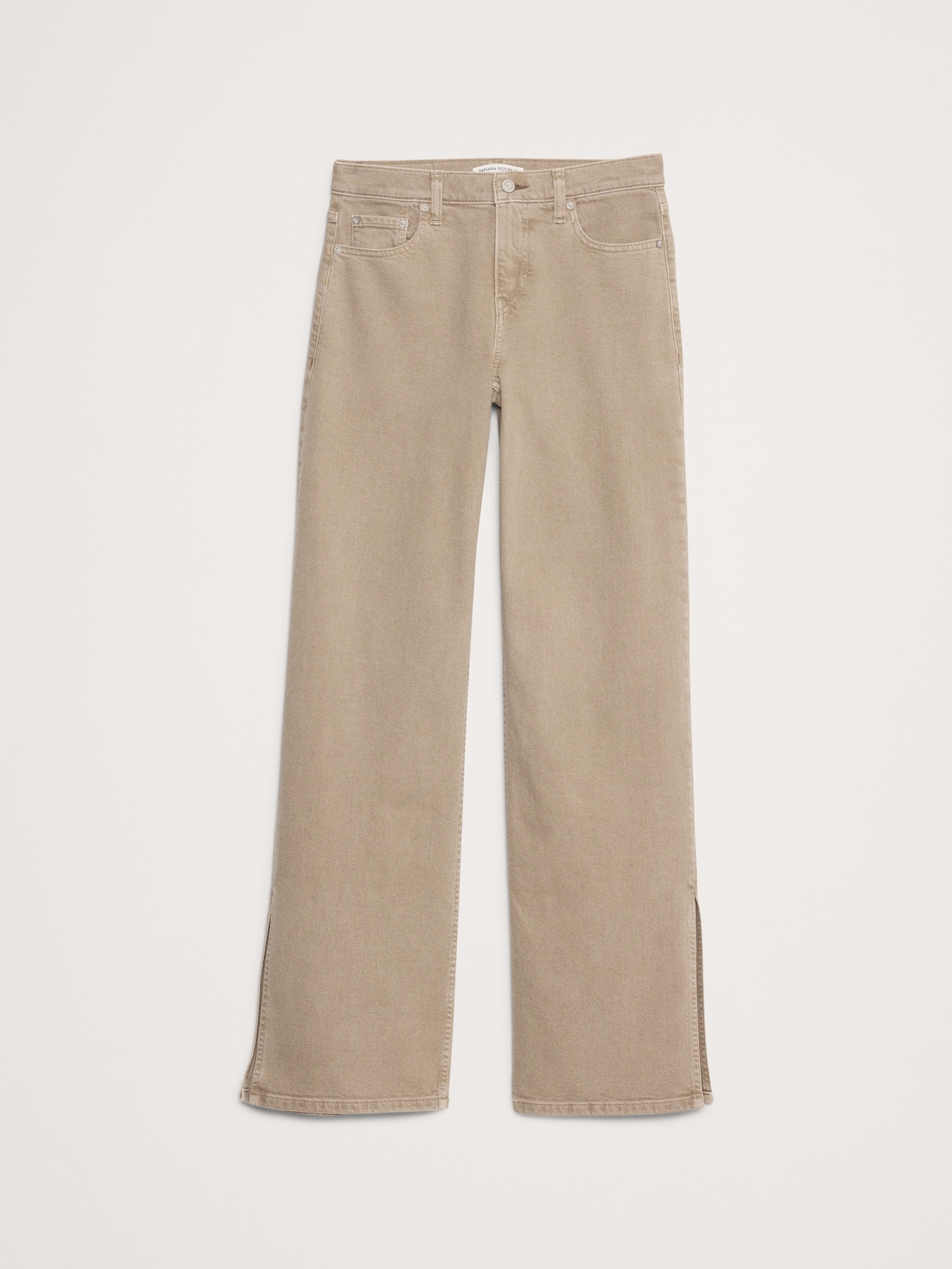 The Icon Classic Mid-Rise Wide-Leg Split-Hem Jean