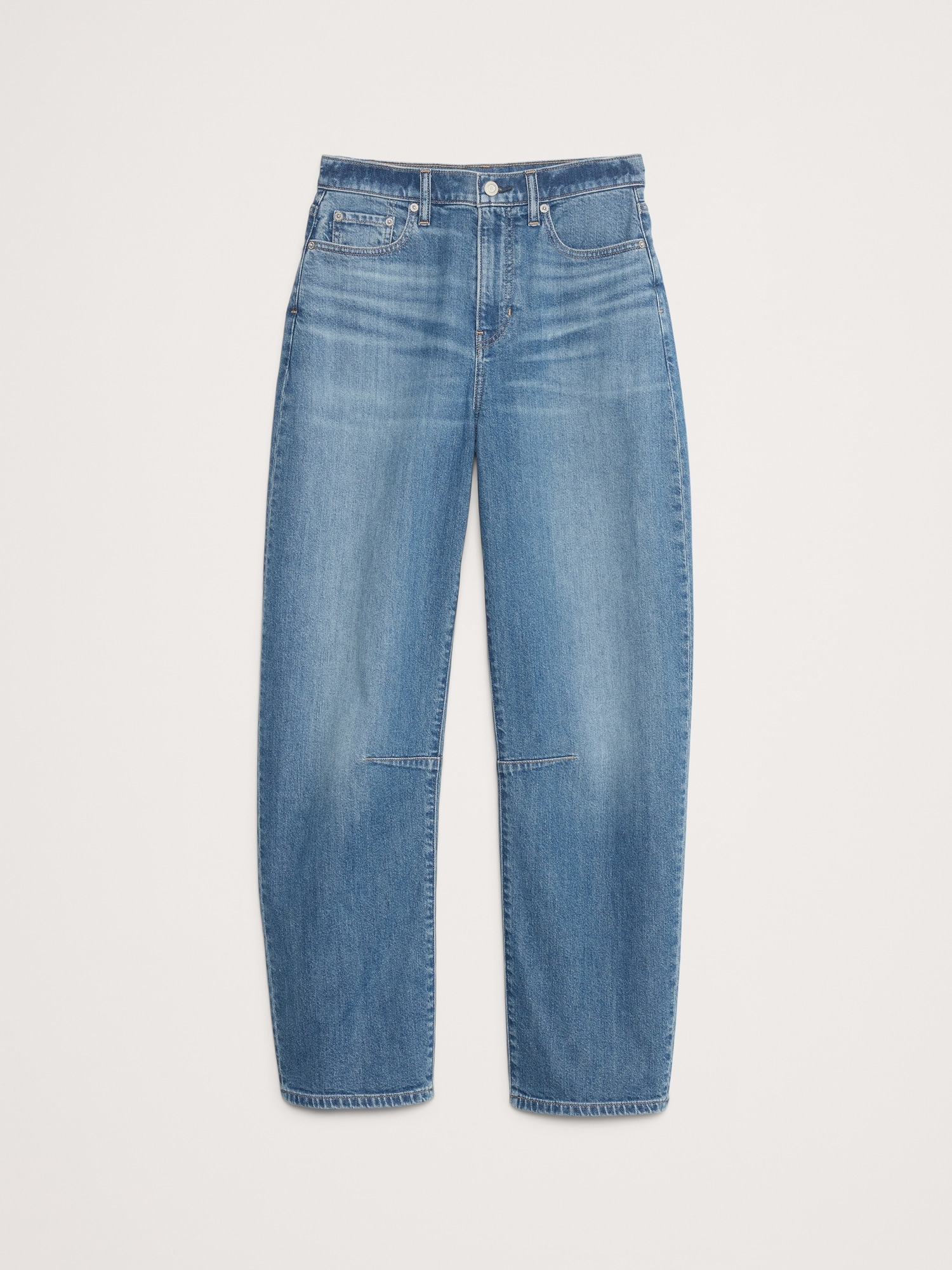 High-Rise Relaxed Barrel Ankle Jean