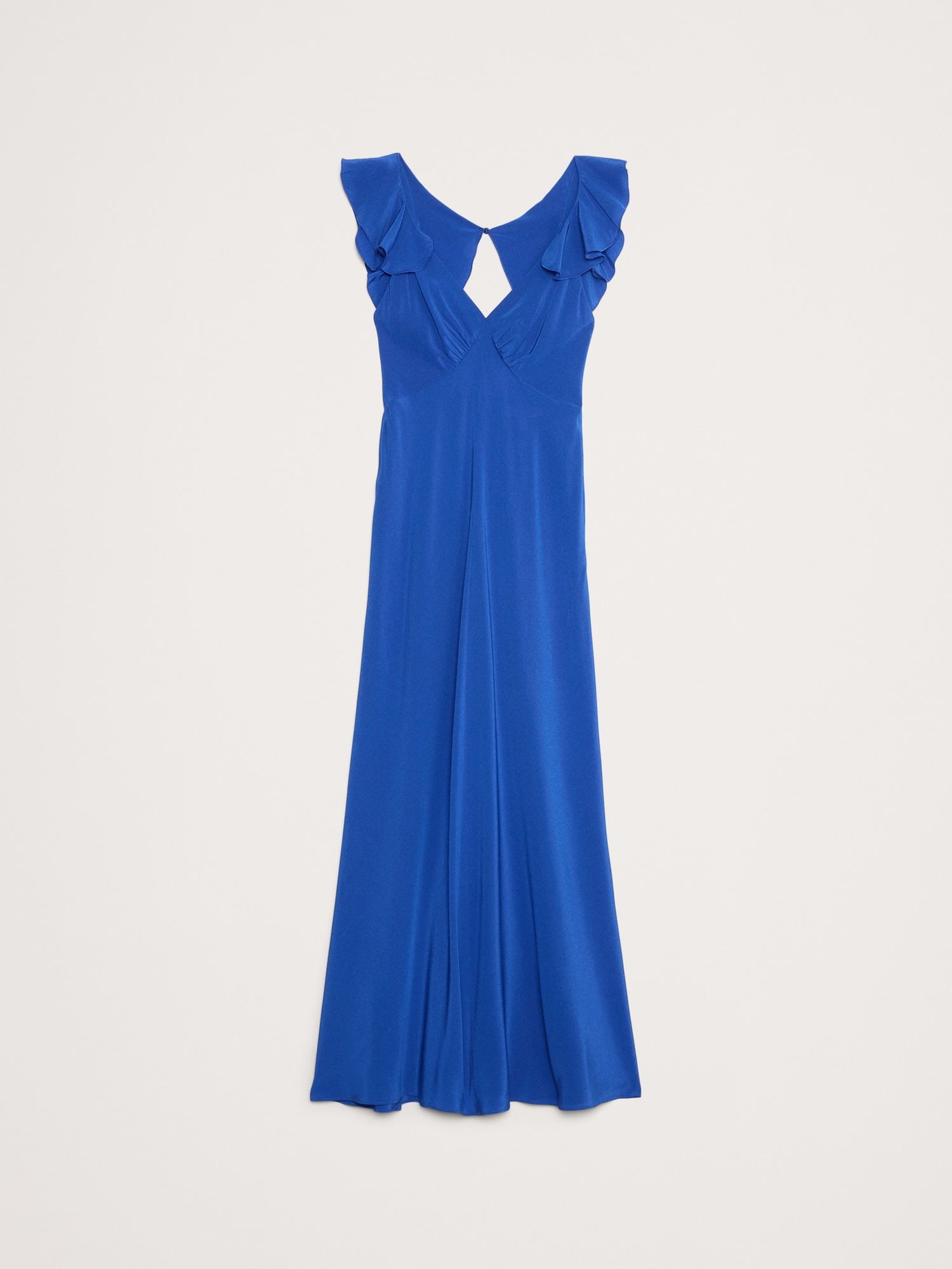 Matte Silk Open-Back Maxi Dress