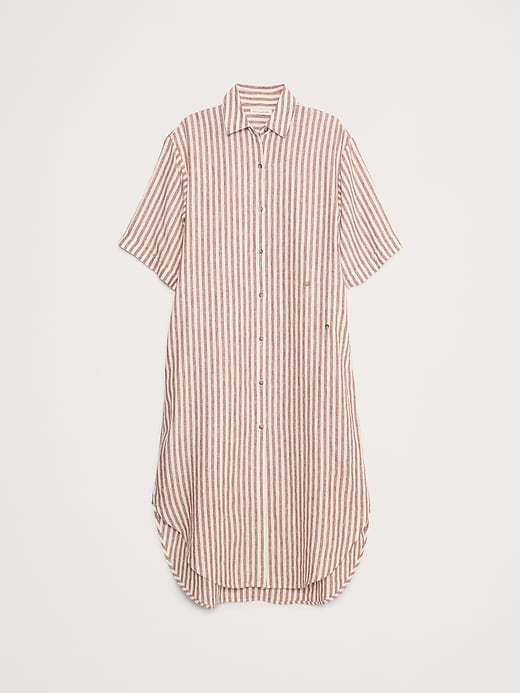 Linen Asymmetrical Shirt Dress | Banana Republic
