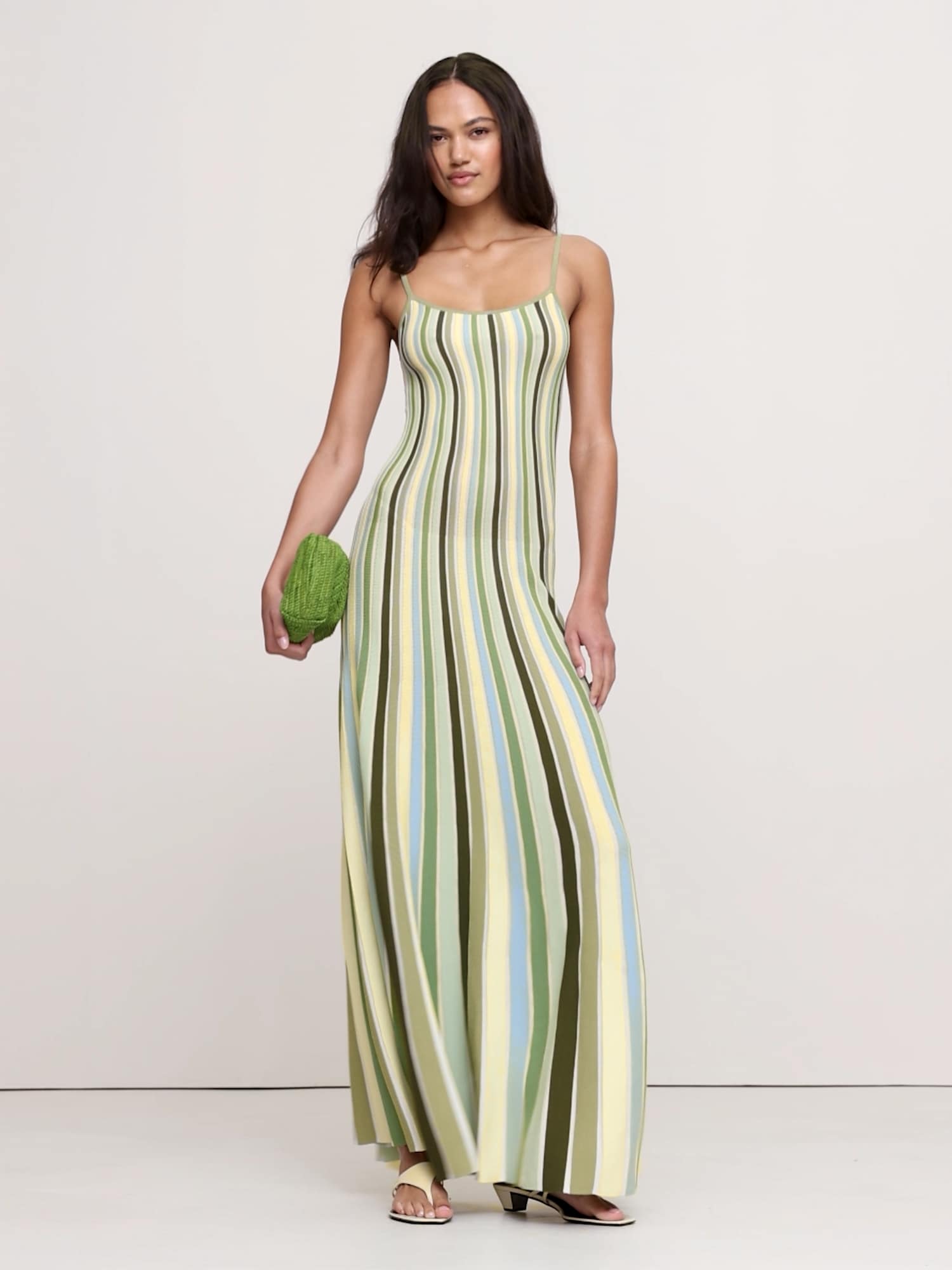 Image number 2 showing, Sculpted Stripe Maxi Dress