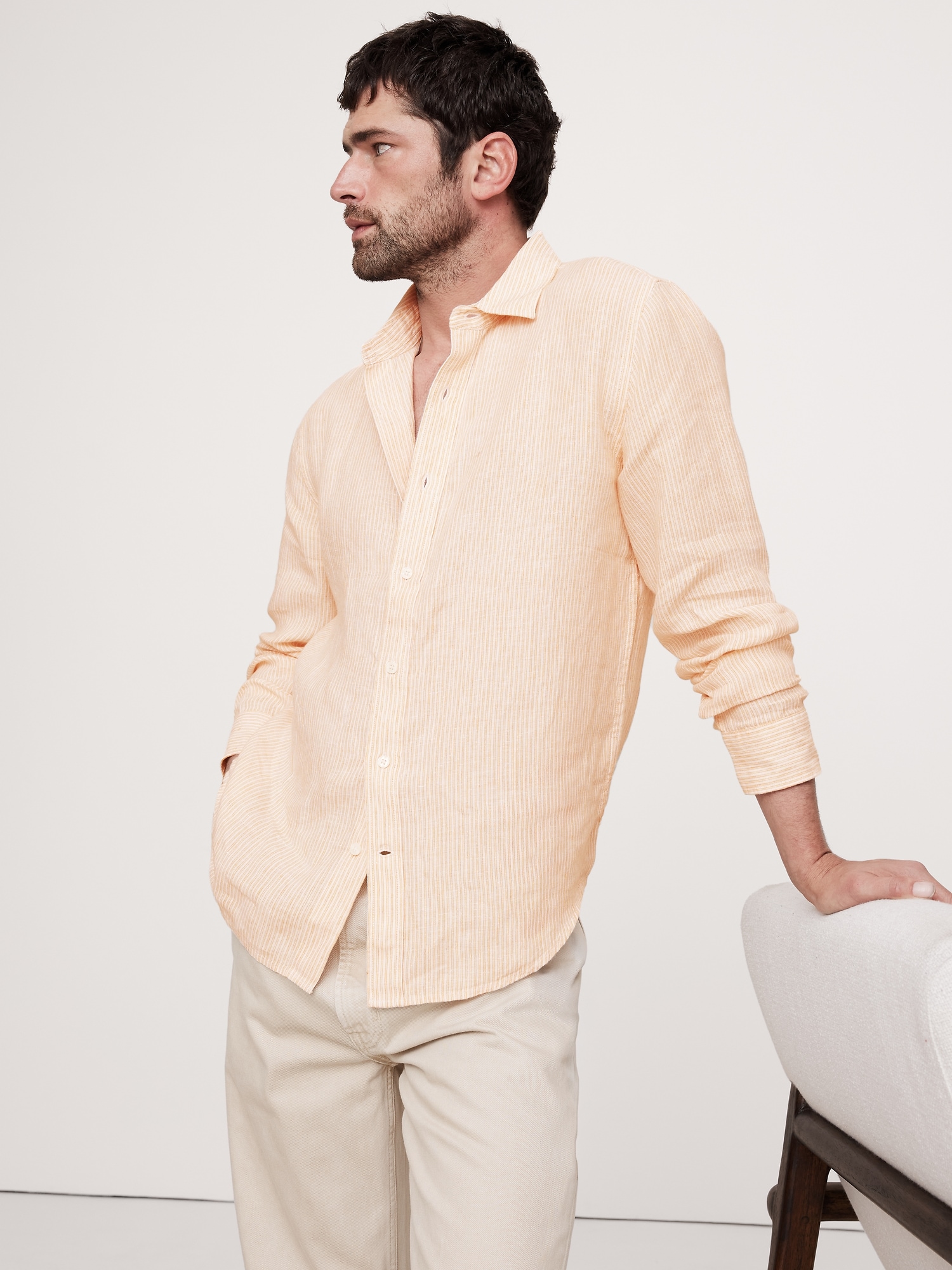 Slim-Fit Linen Shirt