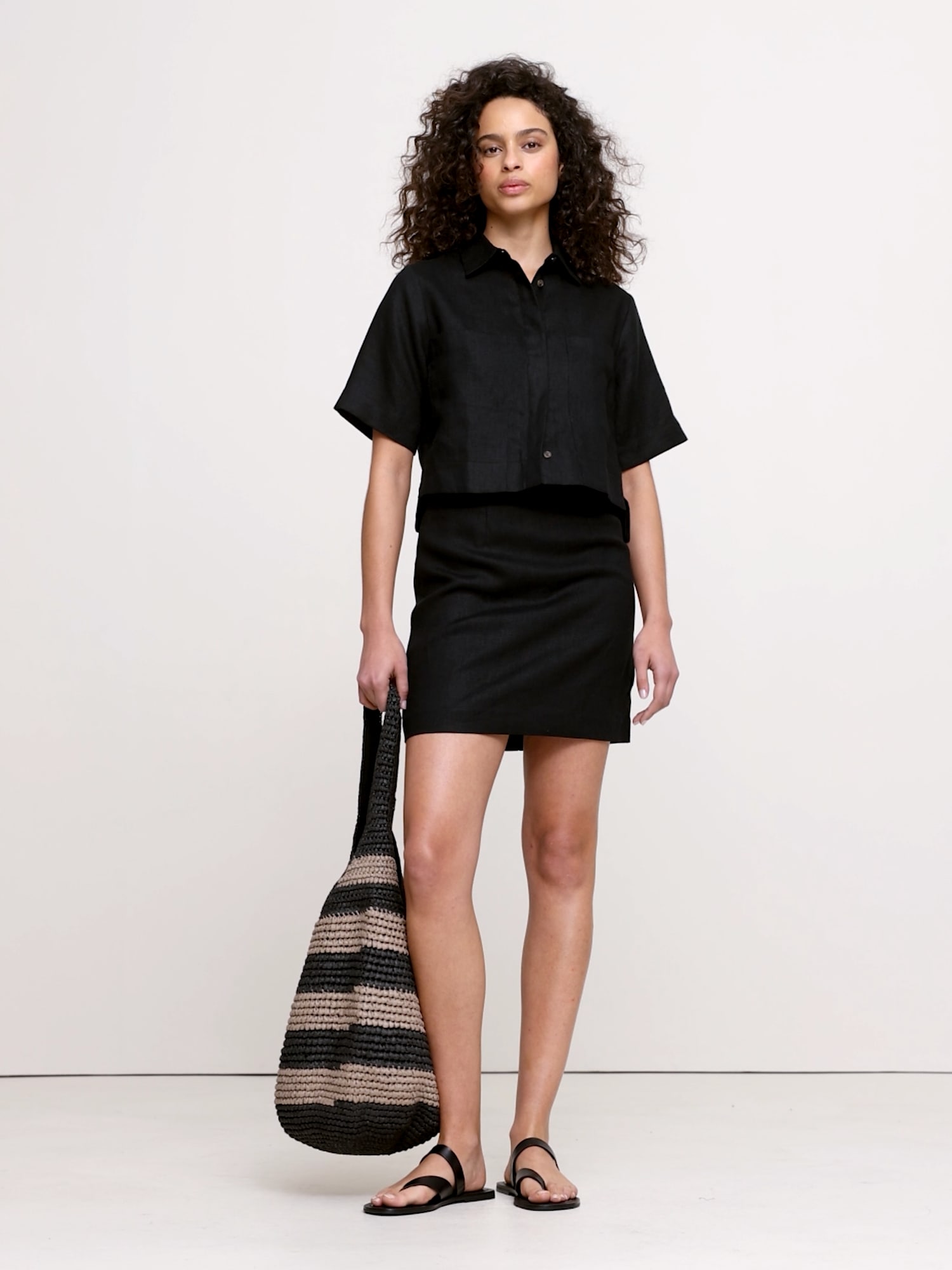 Image number 2 showing, Linen Mini Skirt