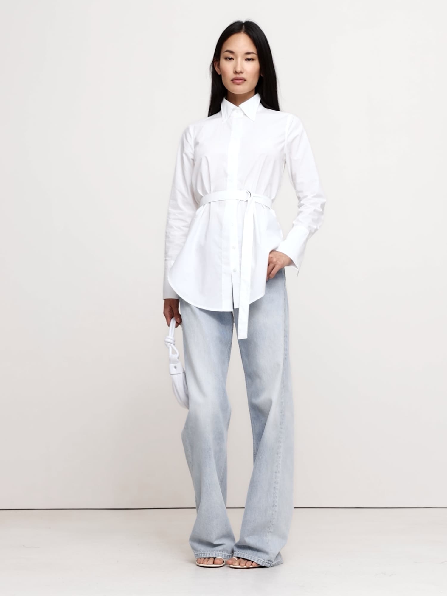 Image number 2 showing, Cotton Poplin Belted Tunic Shirt