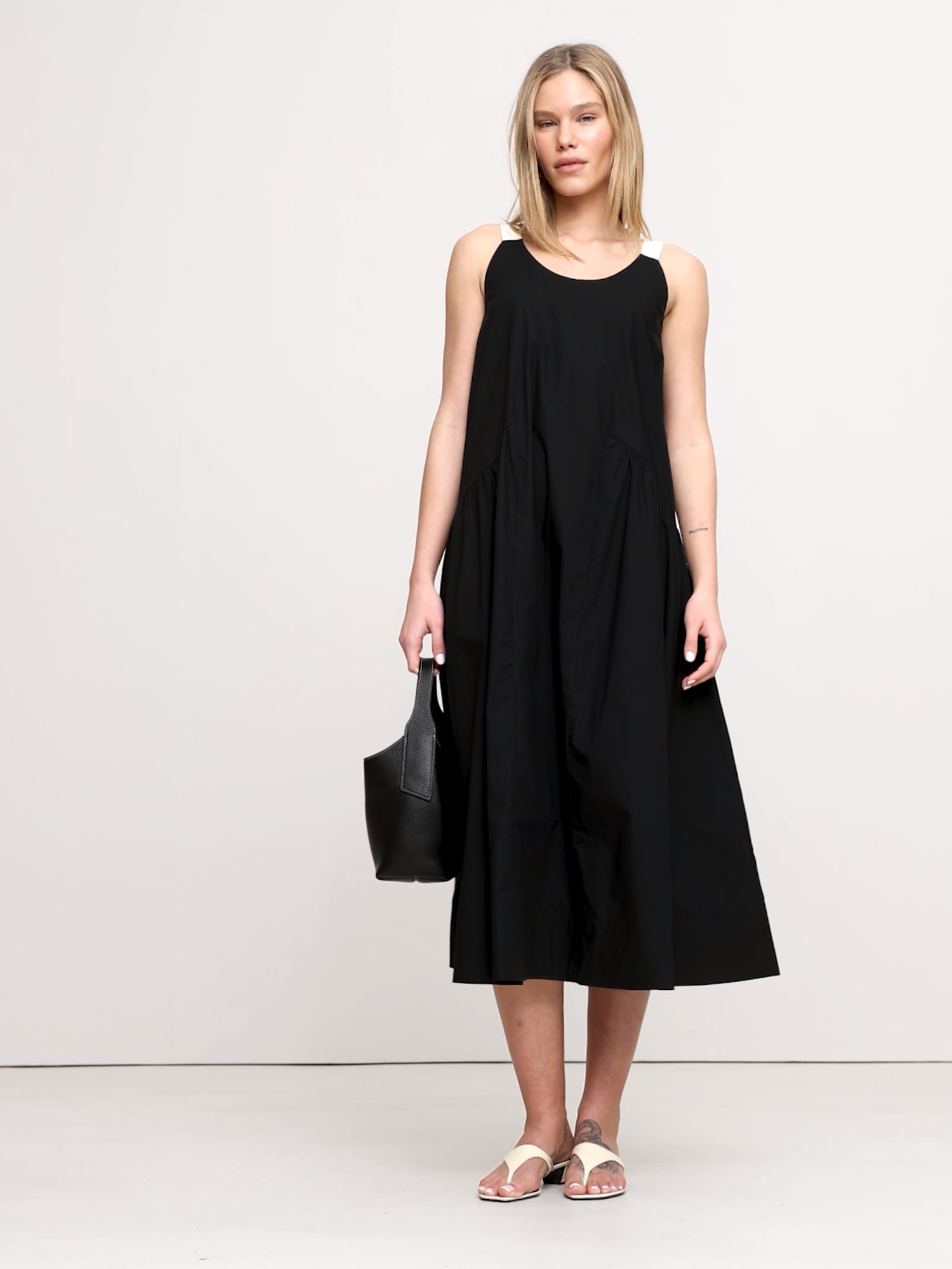 Image number 2 showing, Cotton Poplin Swing Maxi Dress