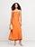 Image number 2 showing, Draped Viscose-Linen Maxi Dress