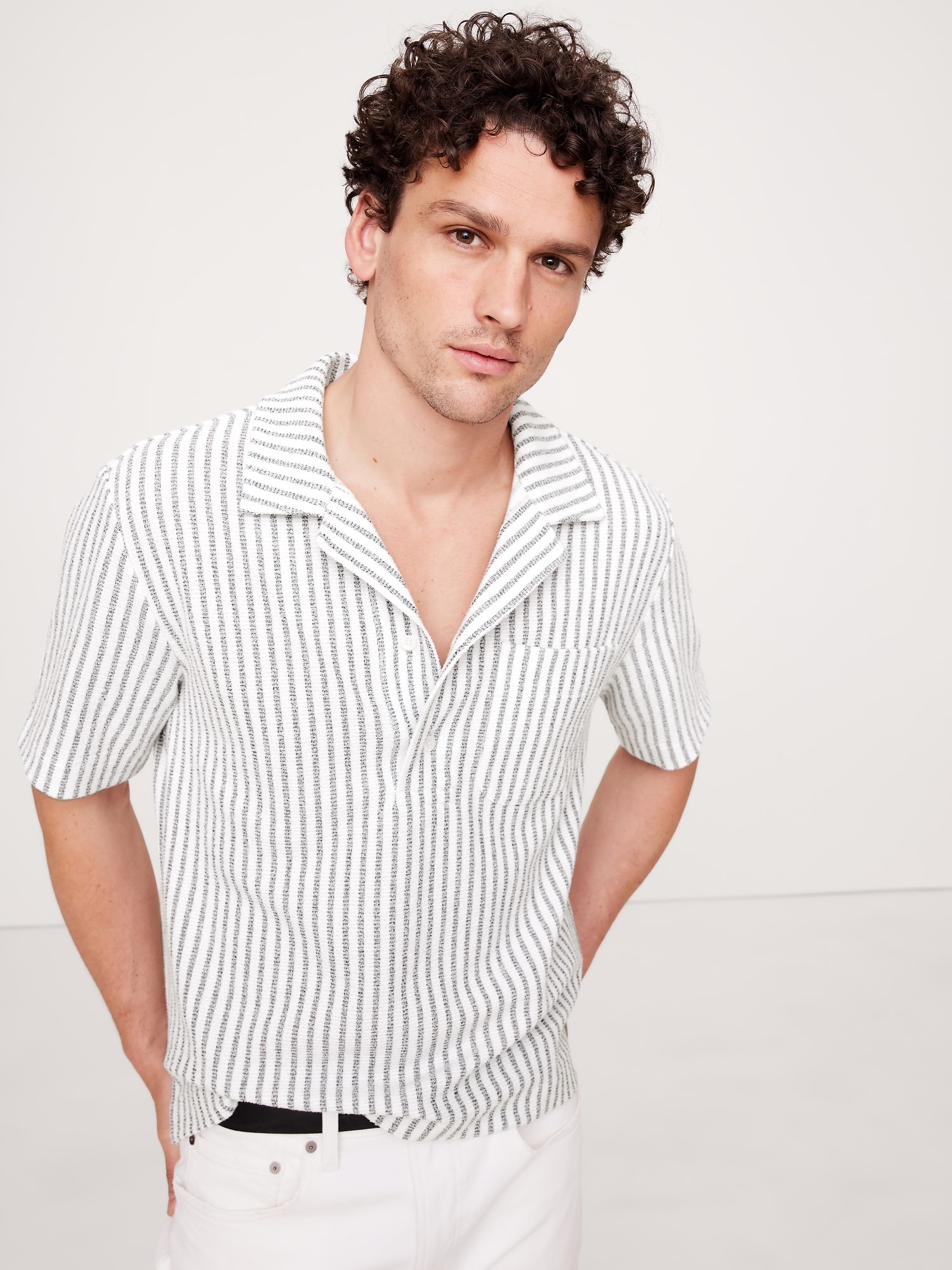 Stripe Terry Polo