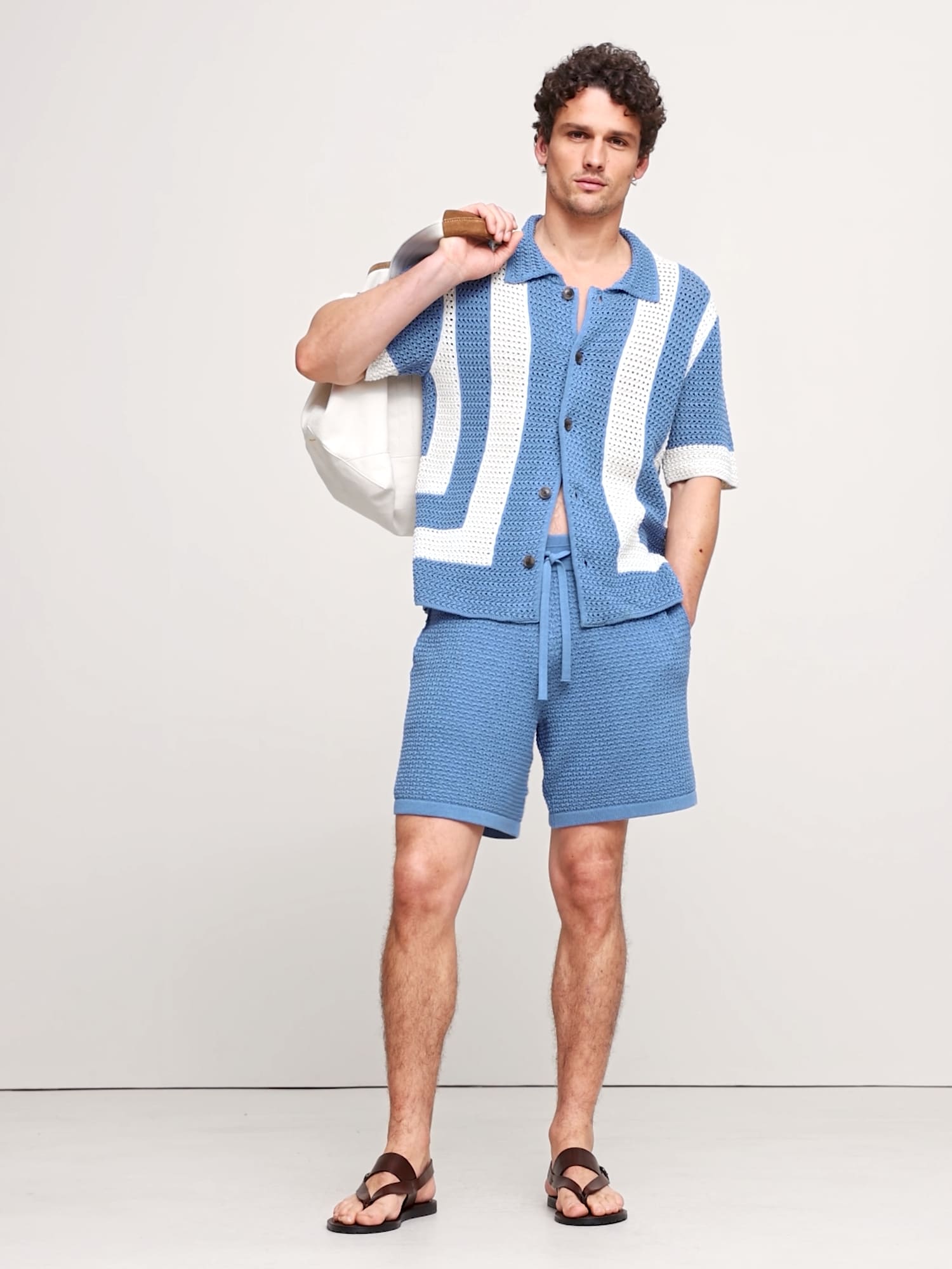 Image number 2 showing, Crochet Cotton Resort Shirt