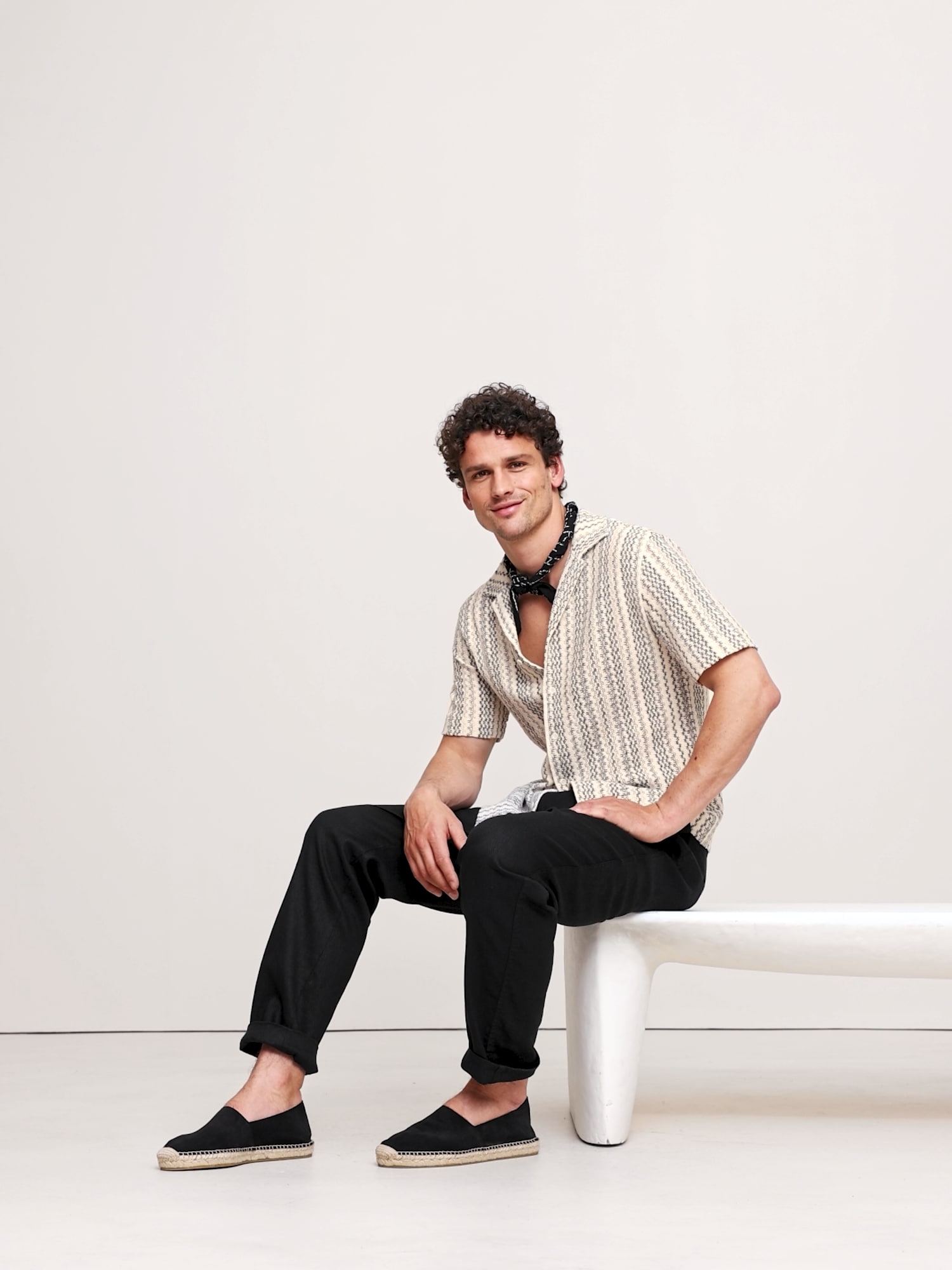 Image number 2 showing, Relaxed-Fit Wavy Stripe Cotton Resort Shirt