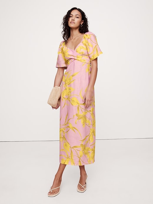 Linen Sweetheart Maxi Dress