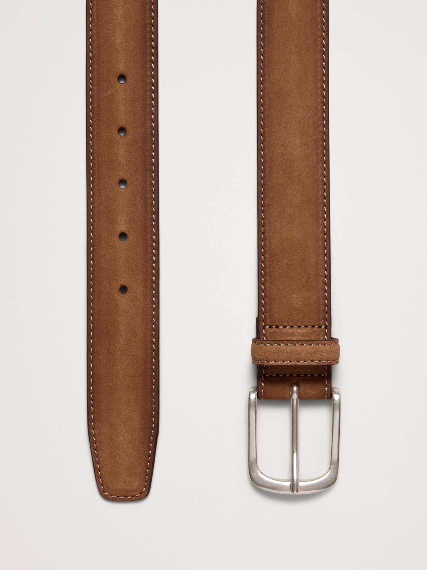 Cinza Nubuck Leather Belt
