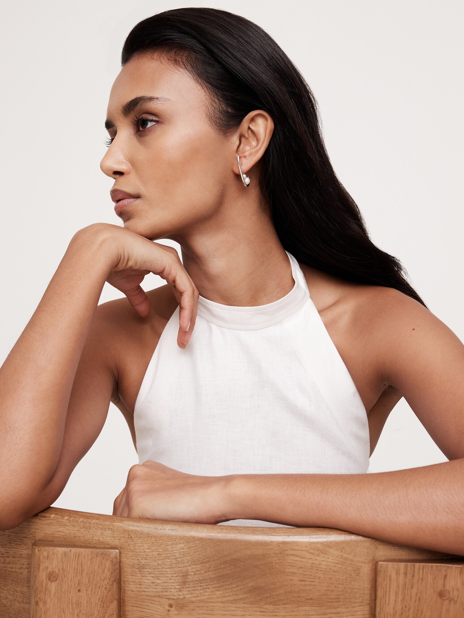 Image number 2 showing, Pearl Duo Hoop Earrings