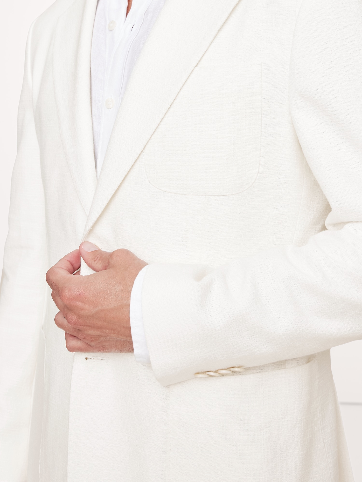 Cotton-Linen Blend Suit Jacket