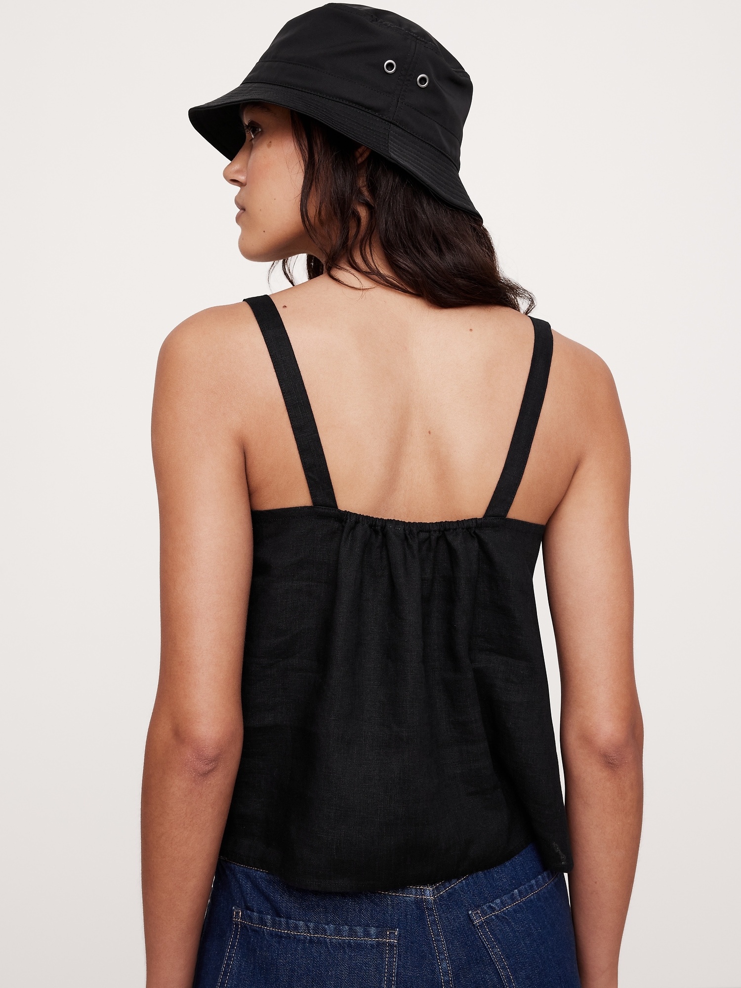 Linen Tie-Front Tank