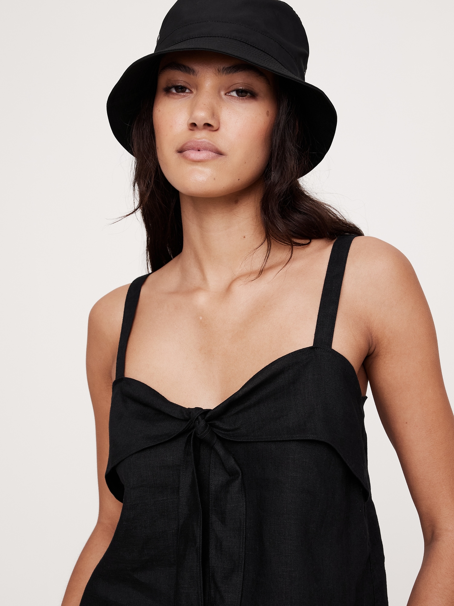 Linen Tie-Front Tank