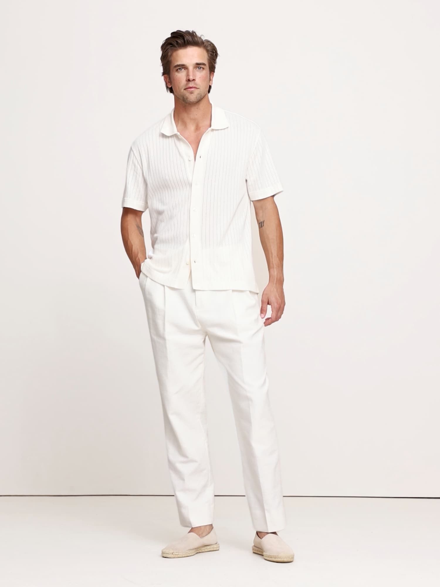 Image number 2 showing, Pleated Cotton-Linen Blend Suit Pant