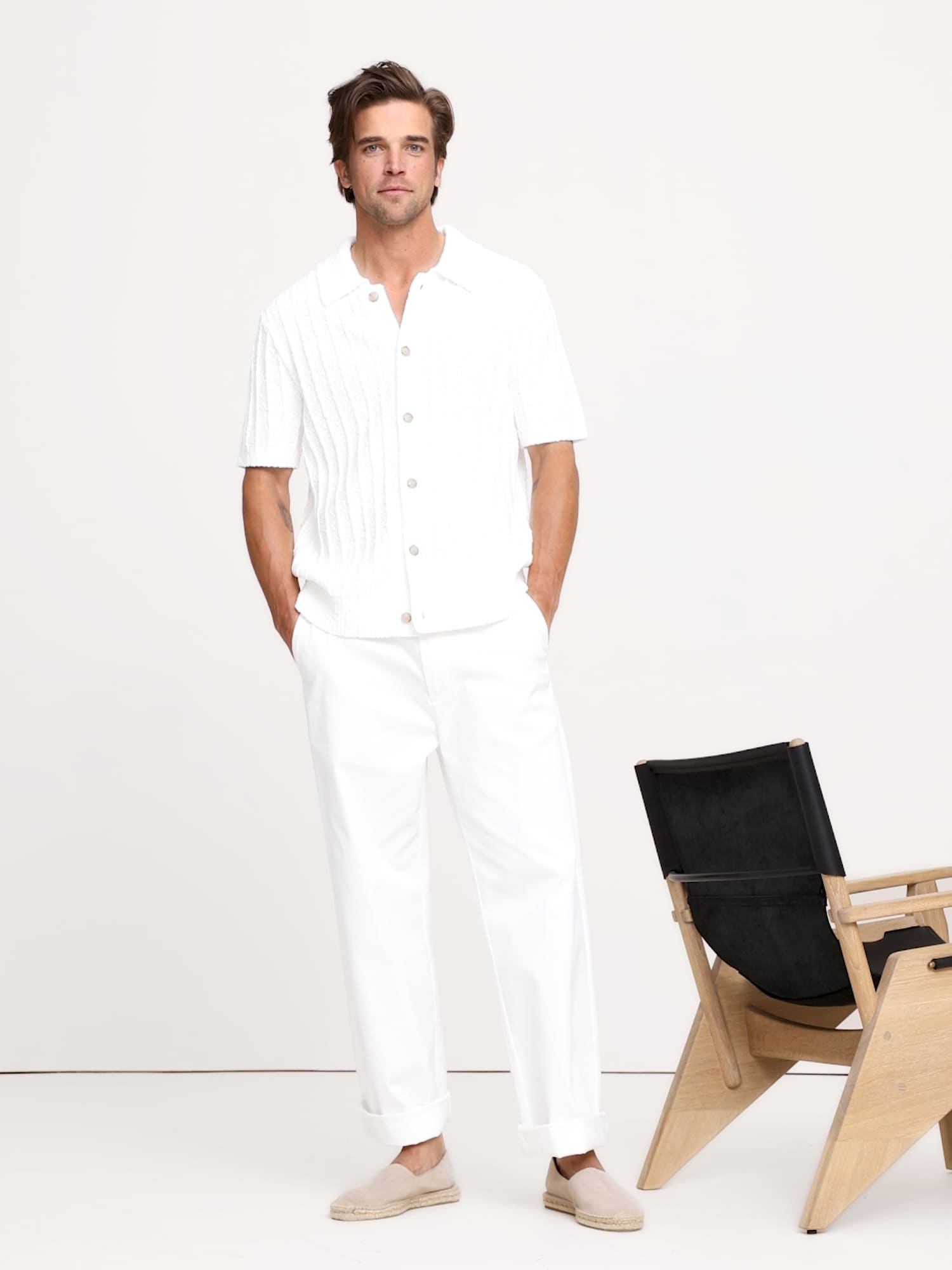 Image number 2 showing, Wide-Ribbed Cotton Knit Shirt