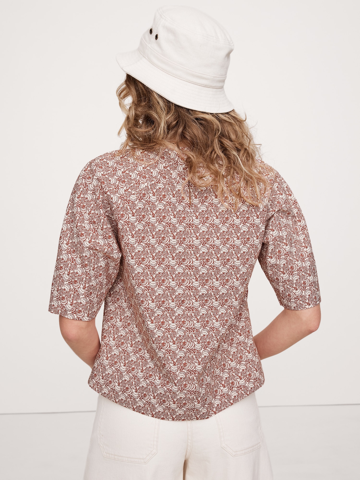 Cotton Poplin Trapeze Top