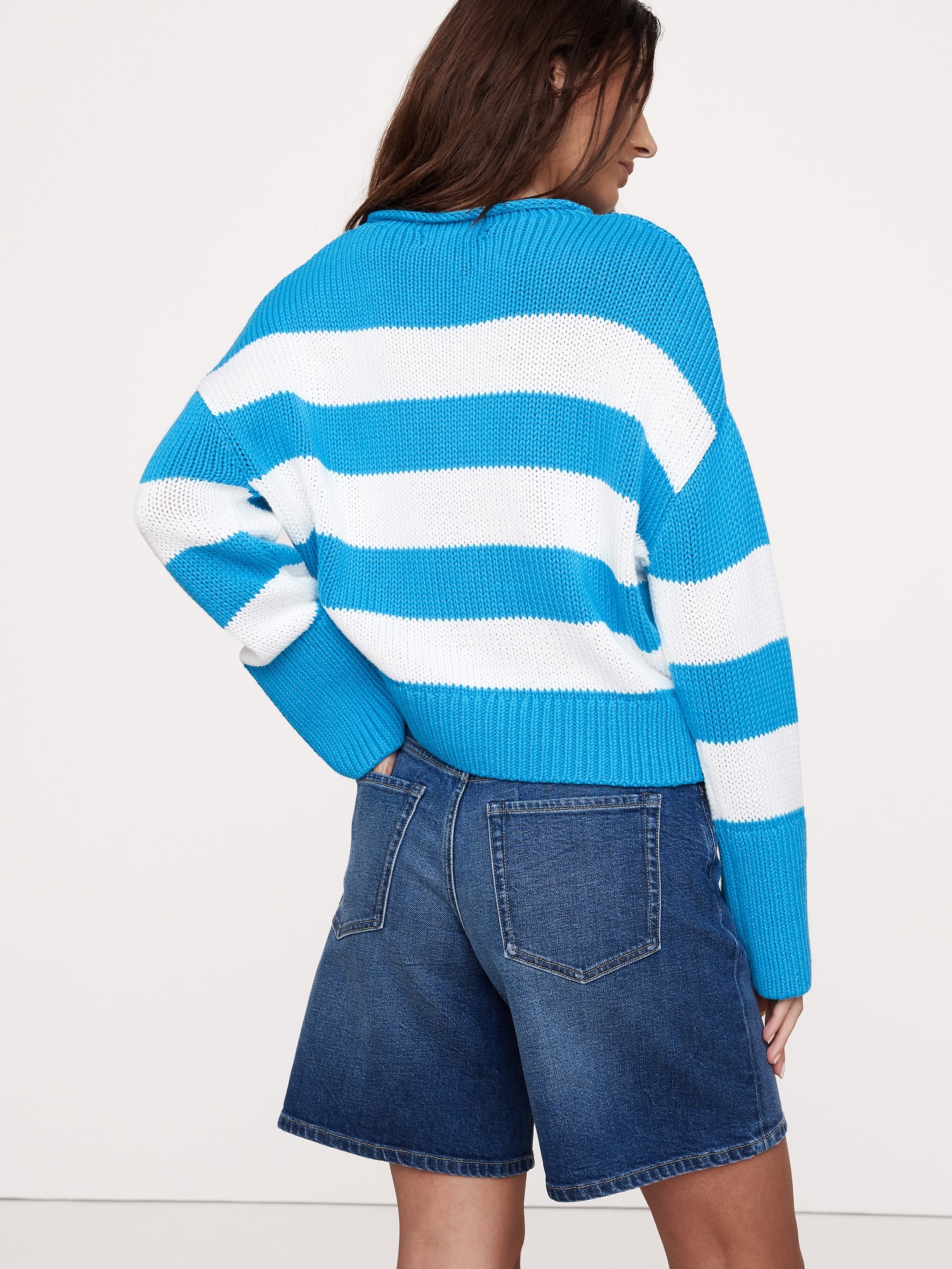 Oversized Cotton Roll-Neck Sweater