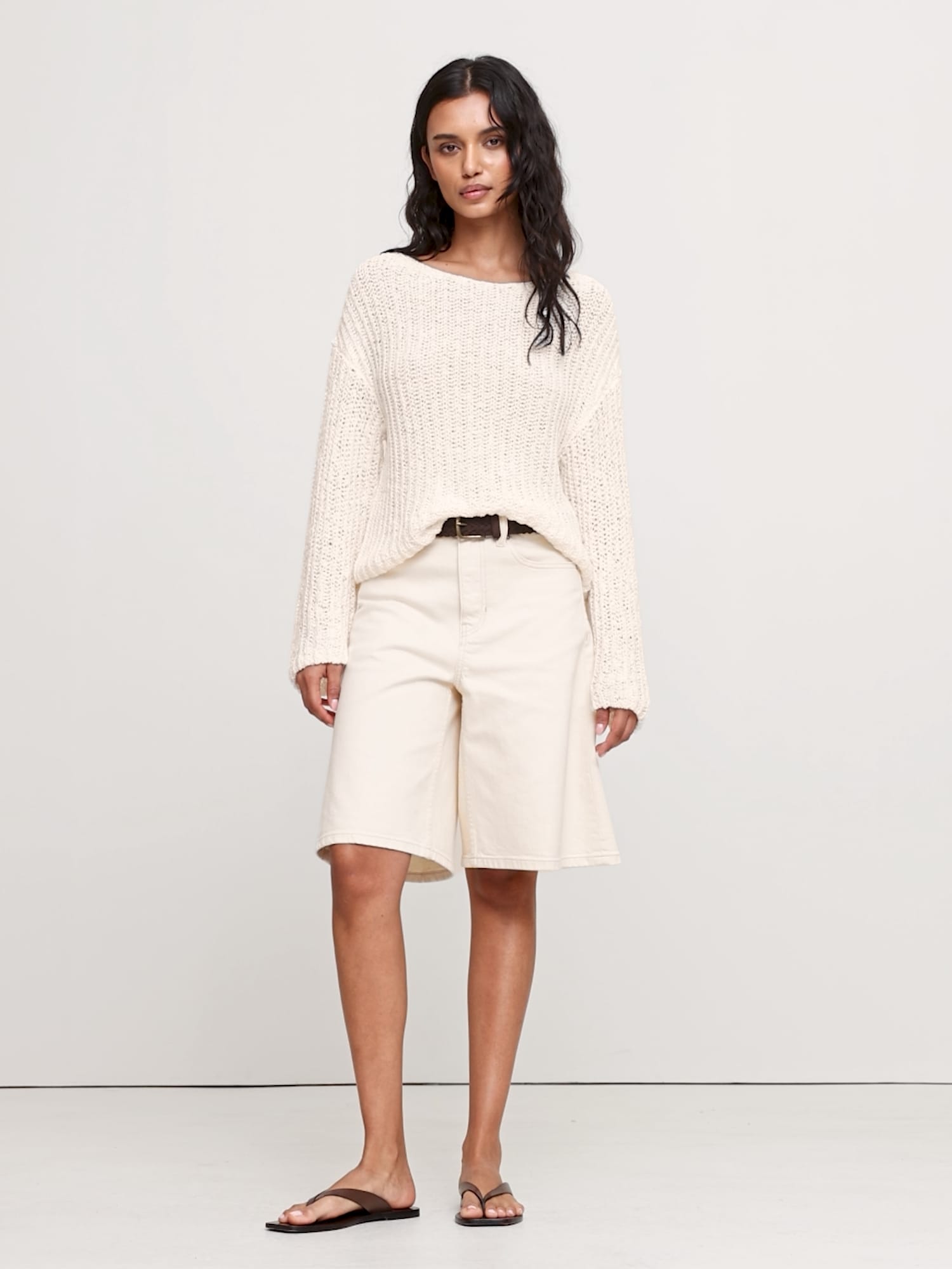 Image number 2 showing, Oversized Scoop-Back Sweater