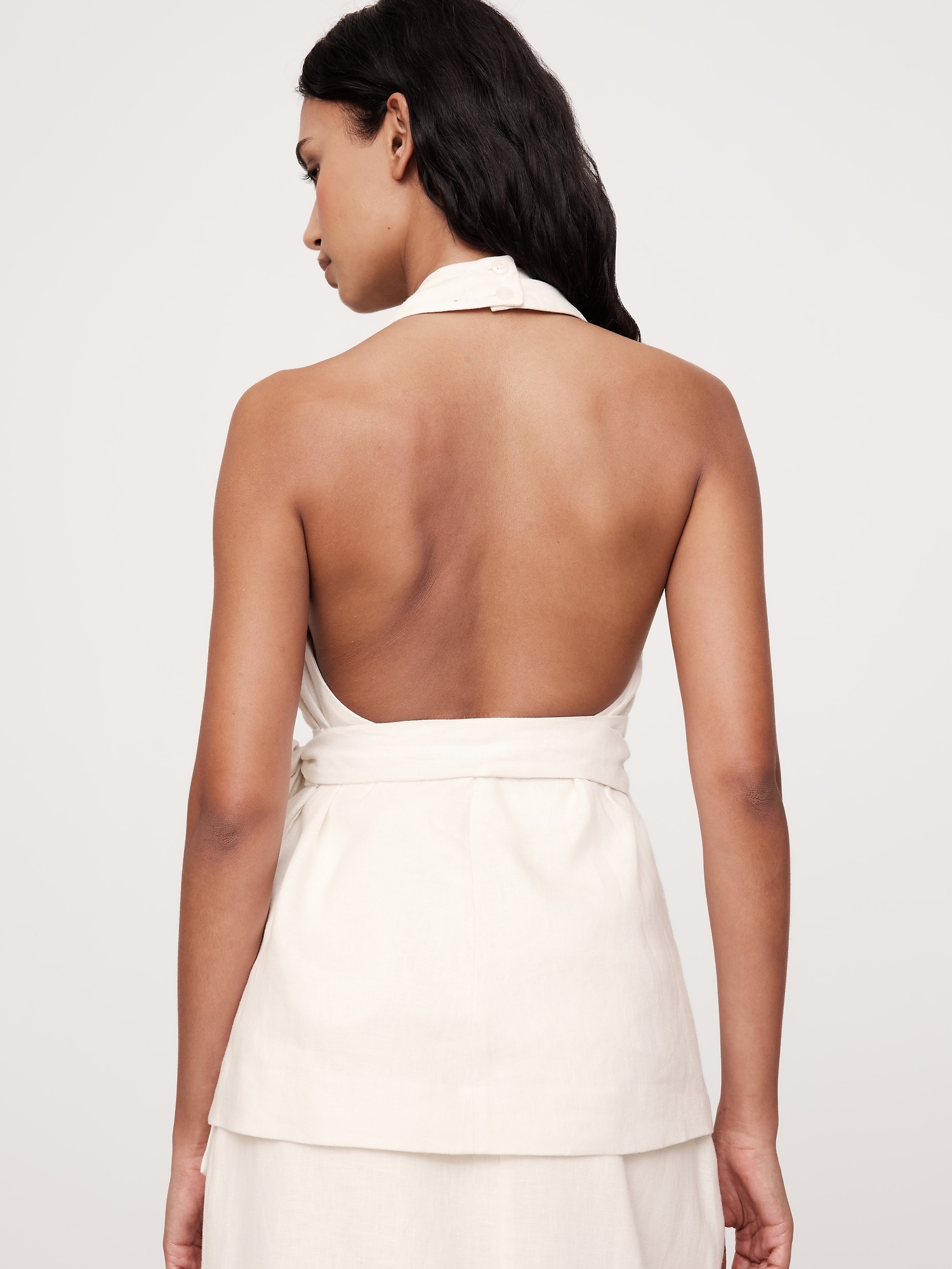 Linen Halter Wrap Tunic