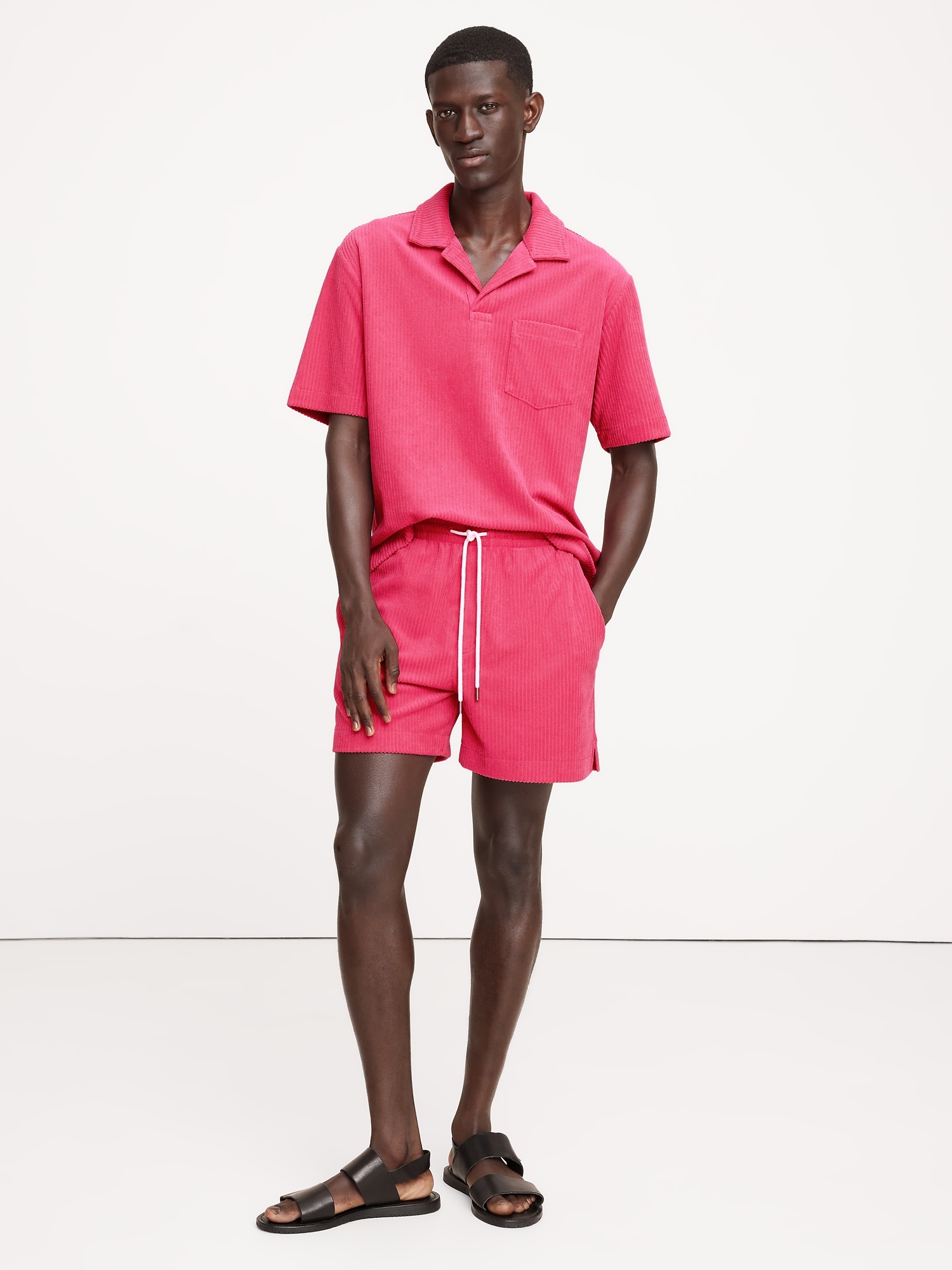 Ribbed Terry Polo