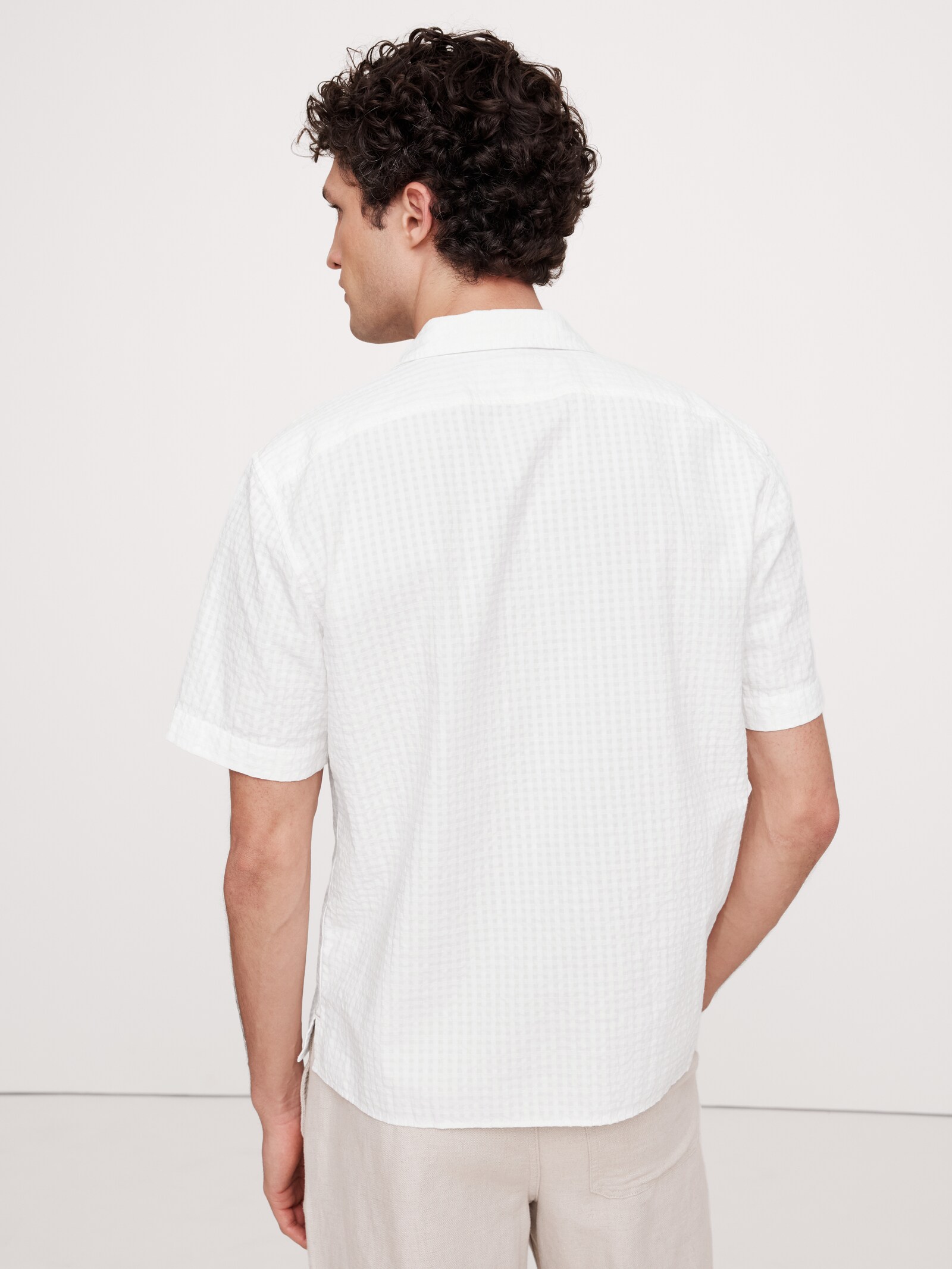 Cotton Seersucker Resort Shirt | Banana Republic