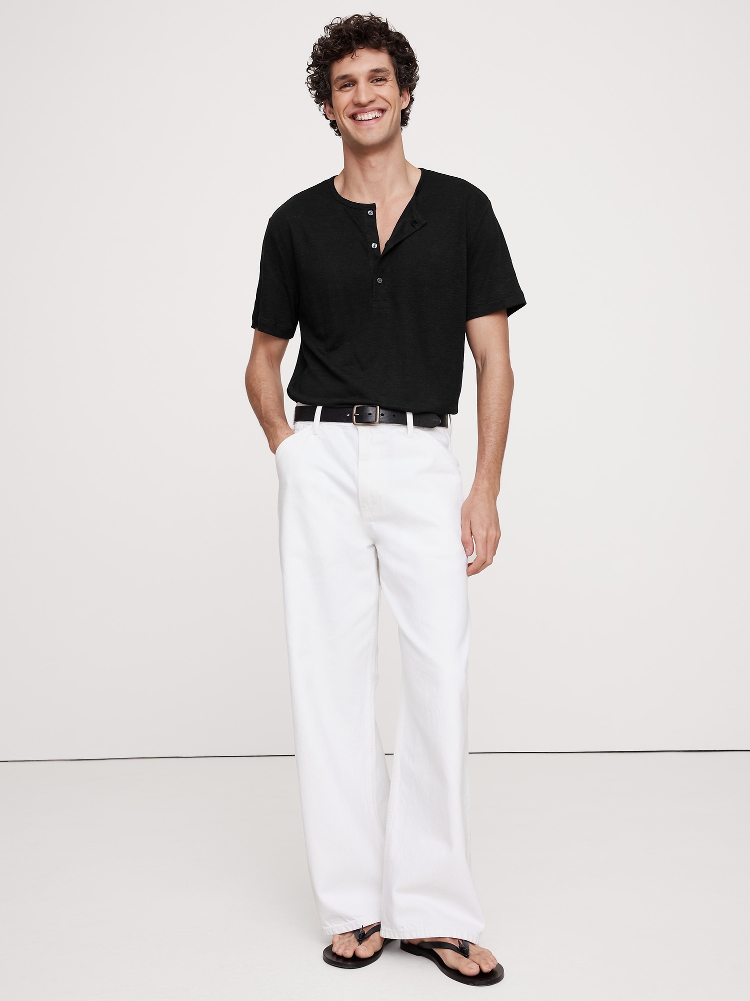 Linen Henley T-Shirt