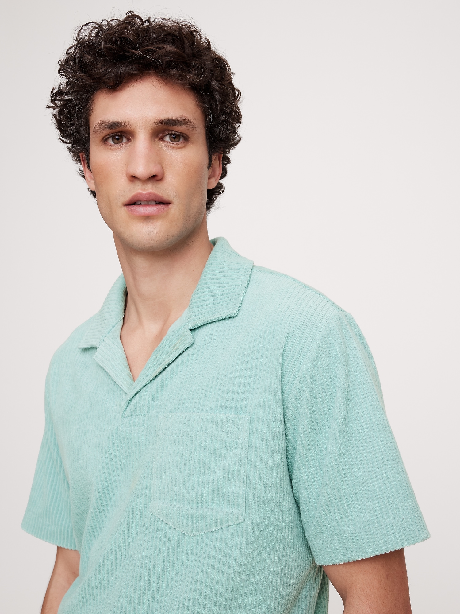 Ribbed Terry Polo