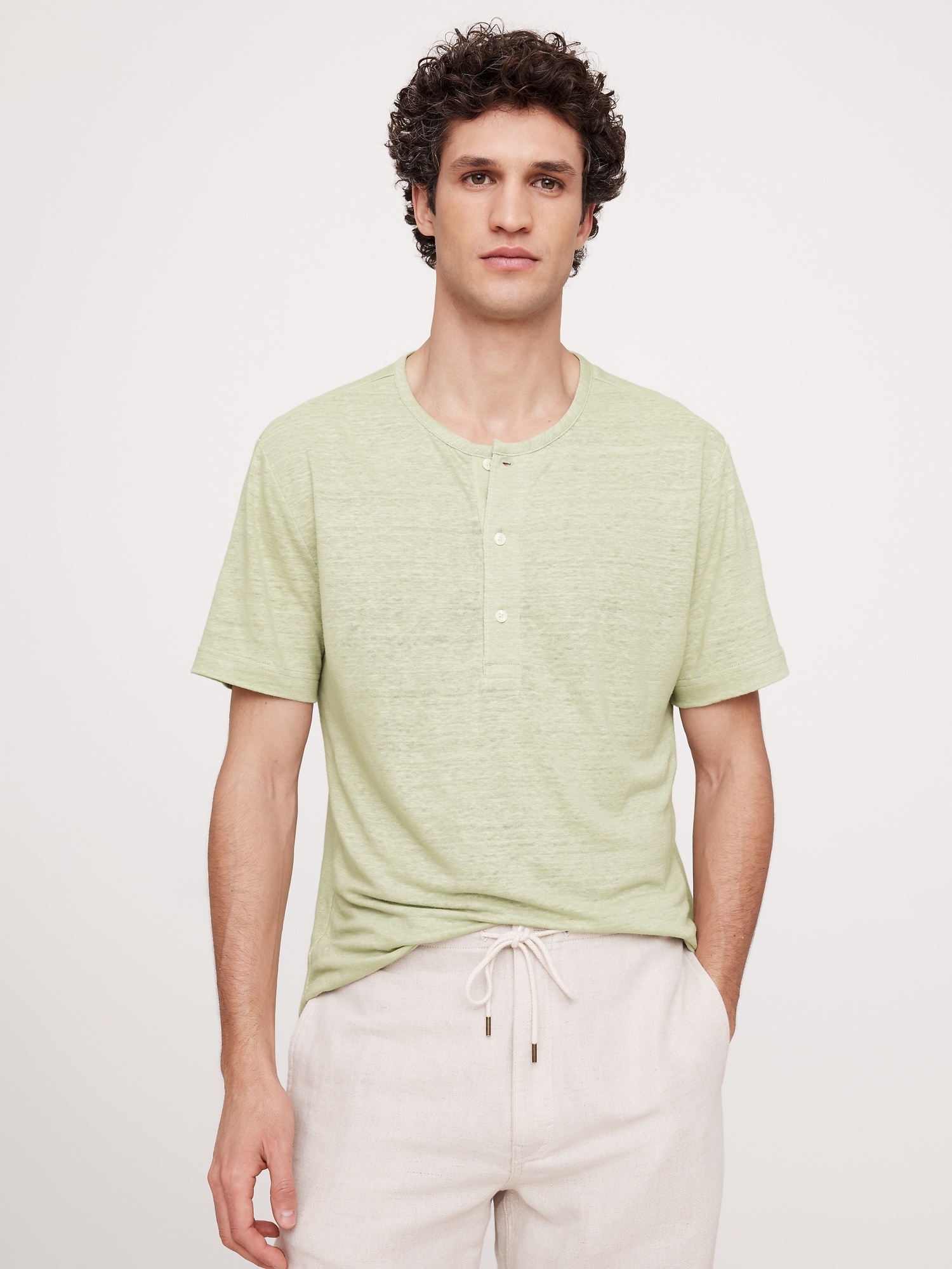 Linen Henley T-Shirt