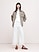Image number 2 showing, Mid-Rise Kick-Flare Lace-Trim Linen Ankle Pant
