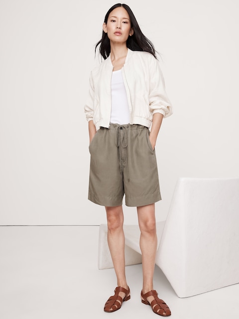 BLOUSON D'AVIATEUR EN LIN