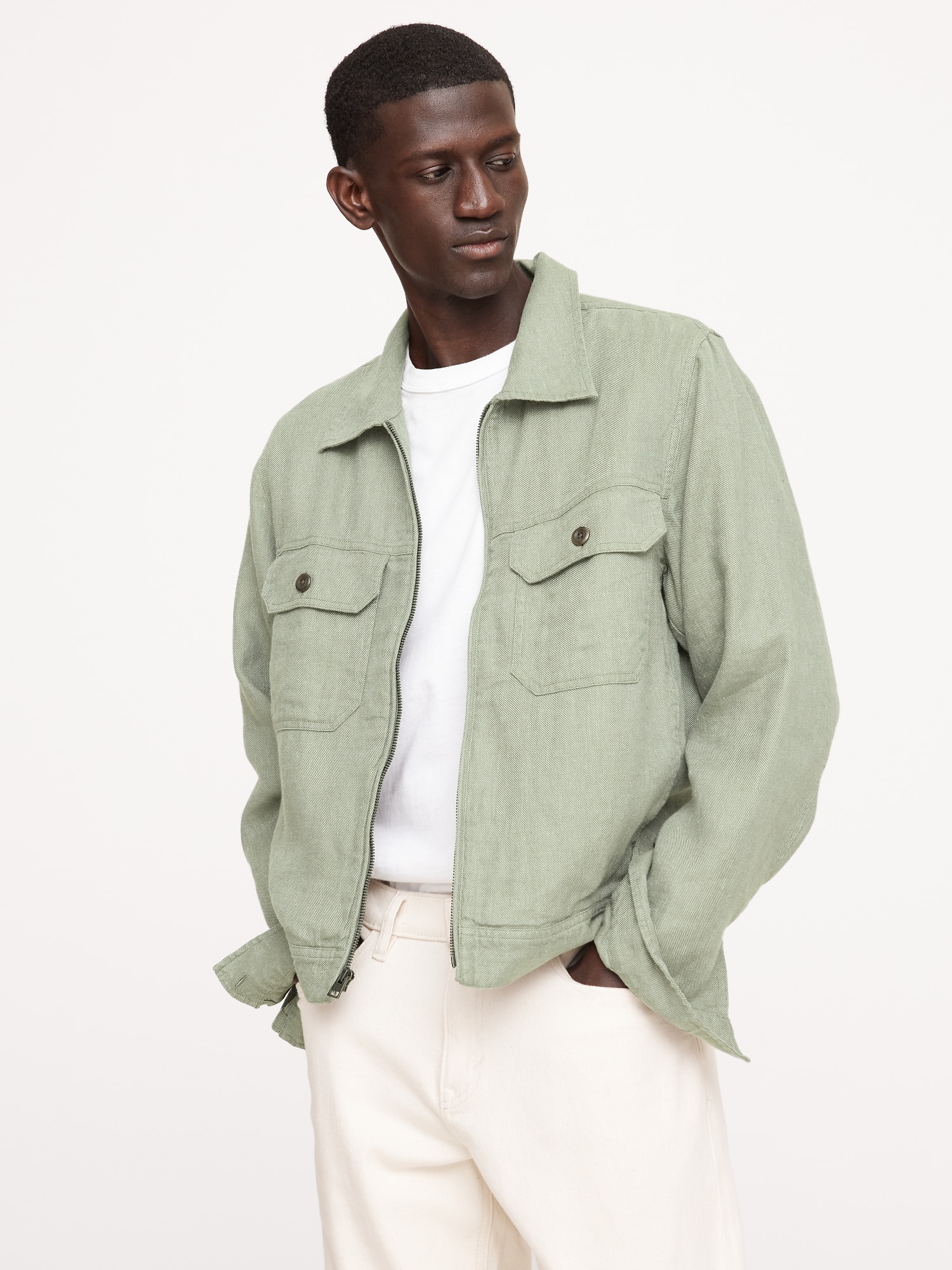 Linen-Cotton Mechanic's Jacket