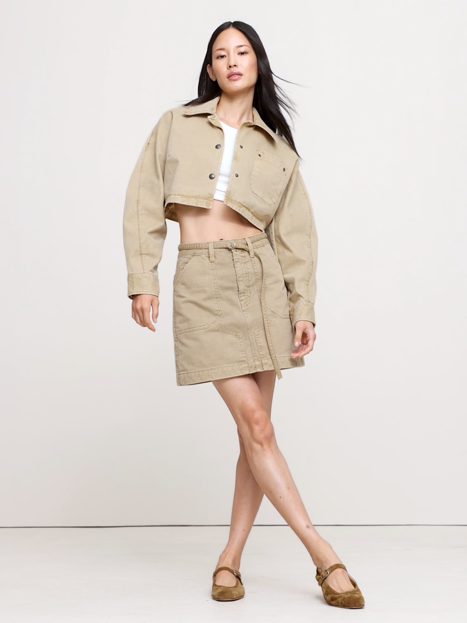 Image number 2 showing, Canvas Mini Skirt