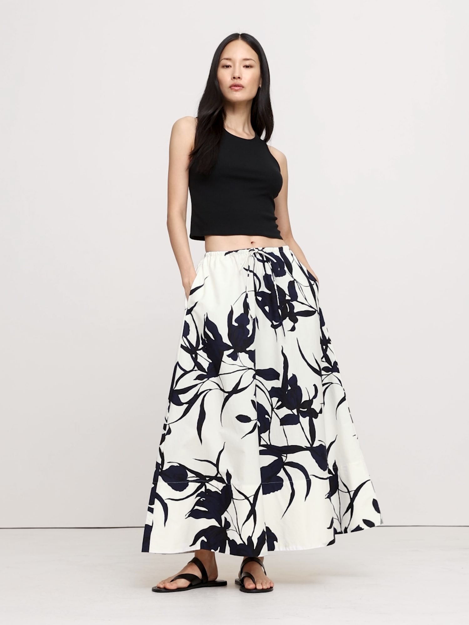 Image number 2 showing, Cotton Poplin Maxi Skirt