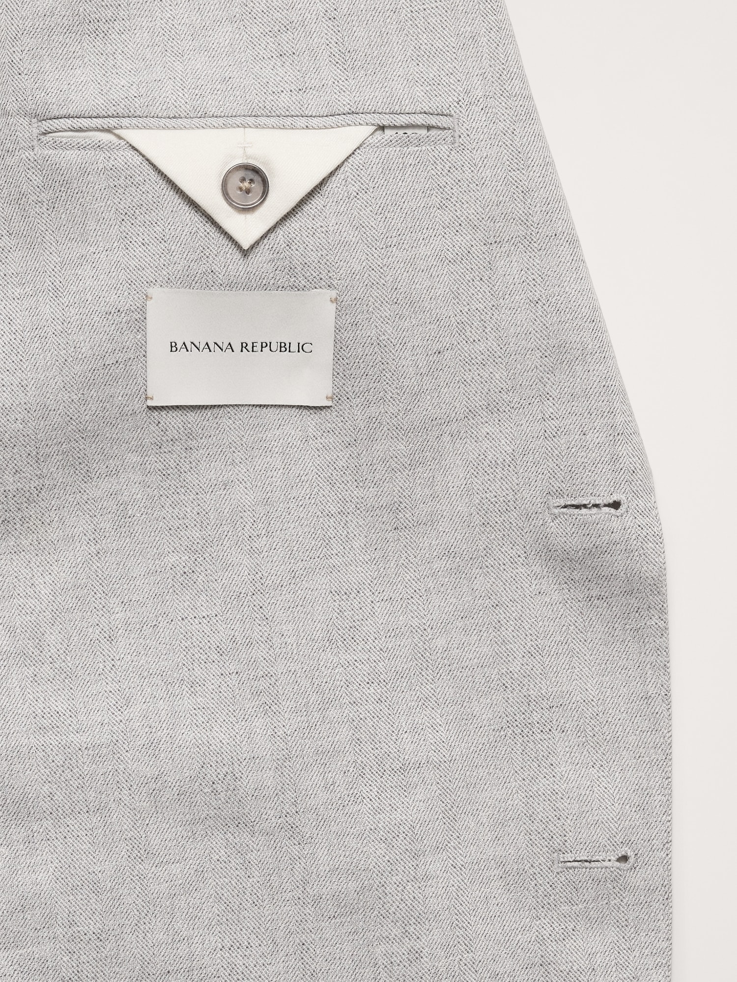 Herringbone Linen-Cotton Suit Jacket