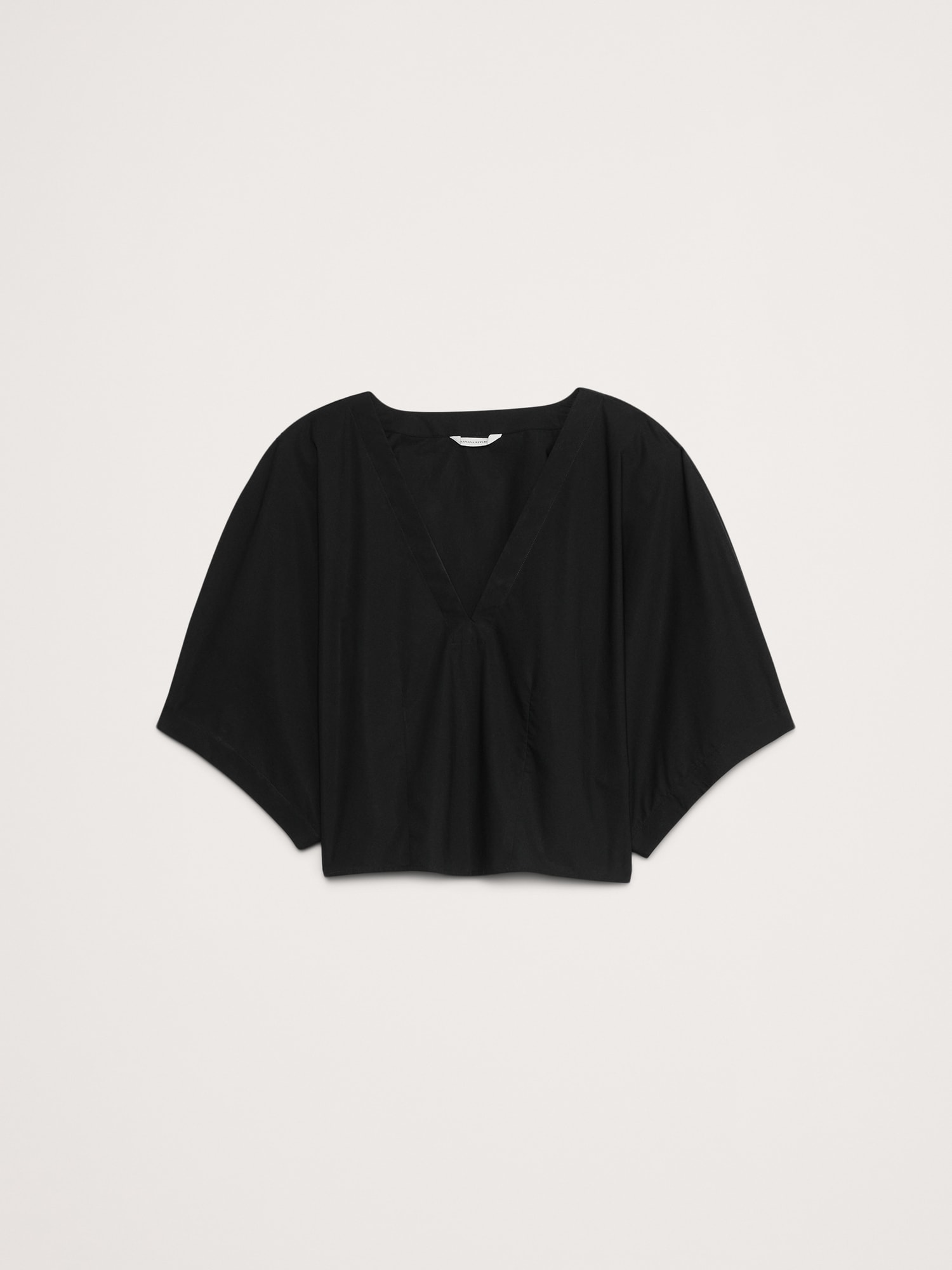 Oversized Cotton Poplin Cropped Top