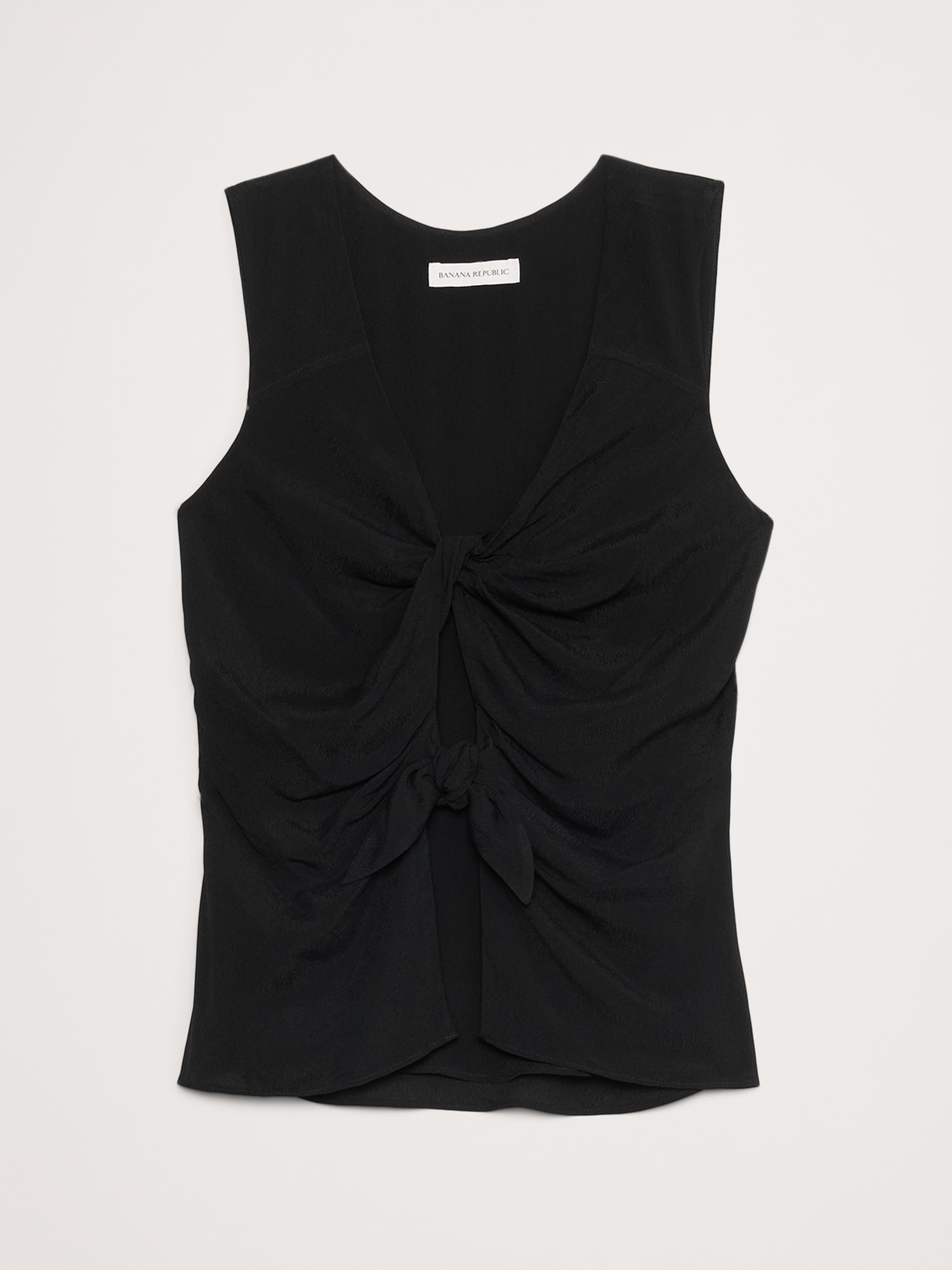 Georgette Tie-Front Top