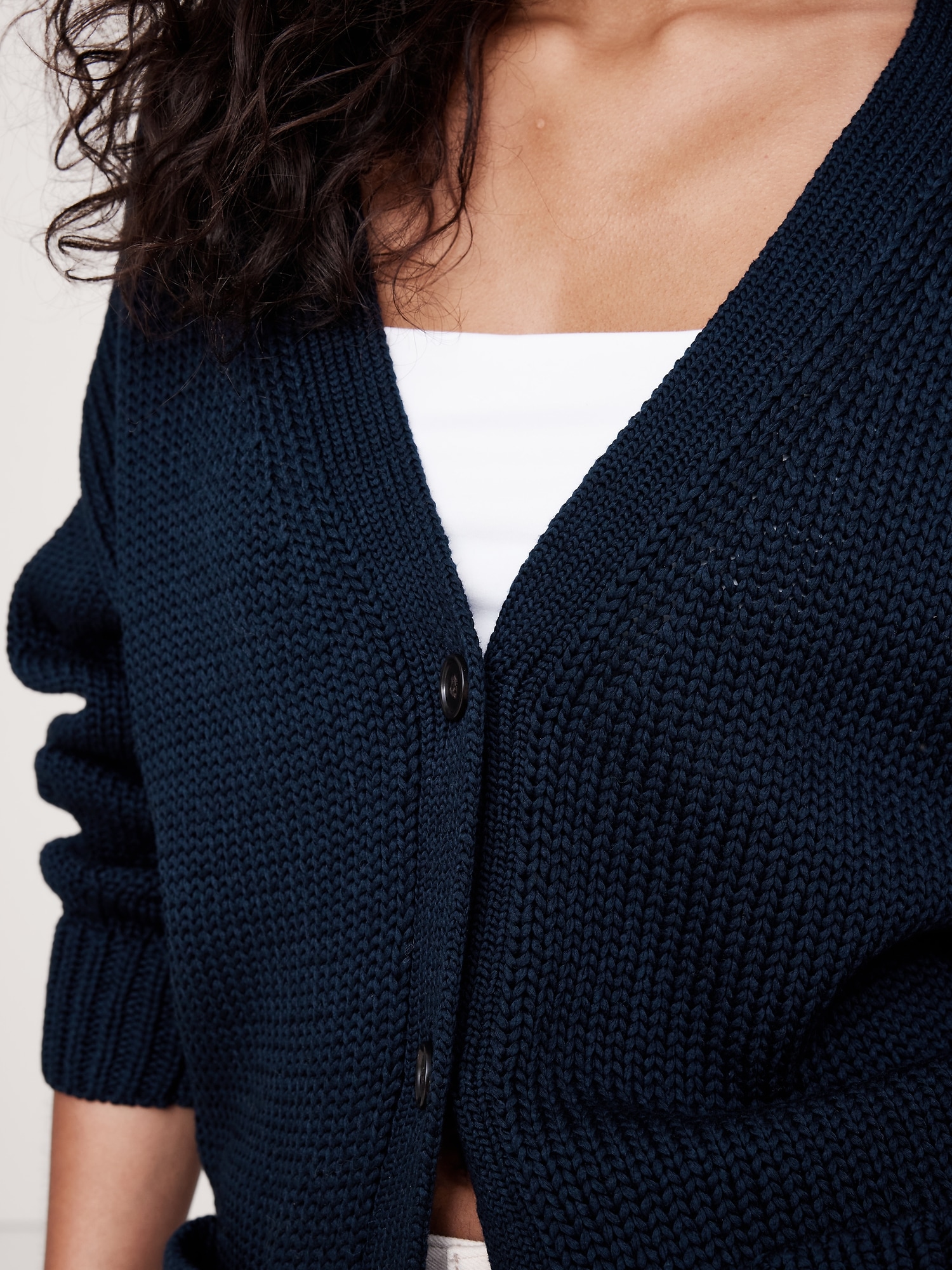 Oversized Cotton Long Cardigan