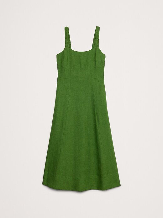 Linen Square-Neck Midi Dress | Banana Republic Linen Square-Neck Midi Dress | Banana Republic