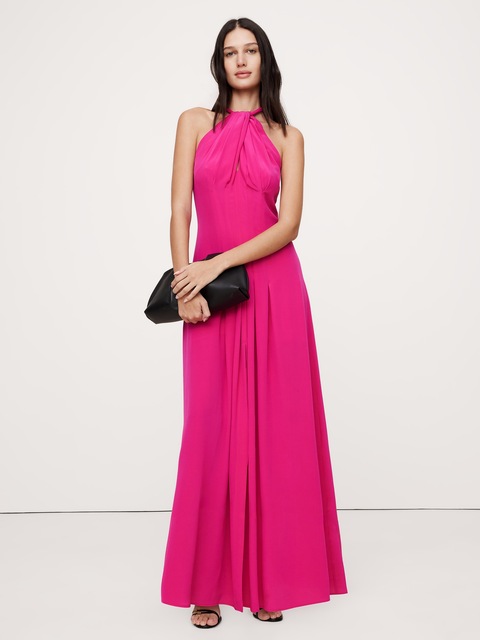 ROBE BAIN DE SOLEIL LONGUE EN SOIE MATE