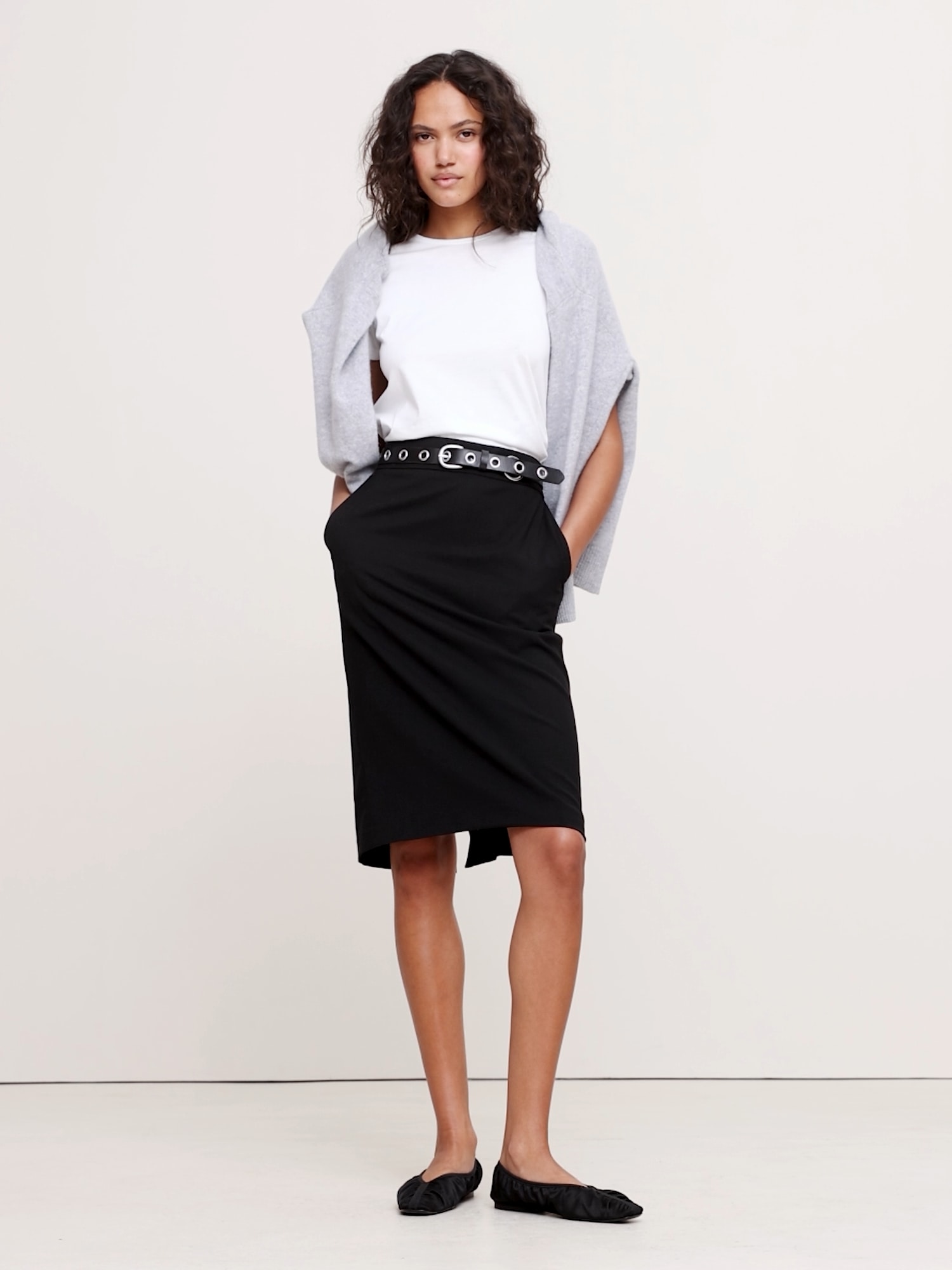 Image number 2 showing, Siena Wool Pencil Skirt