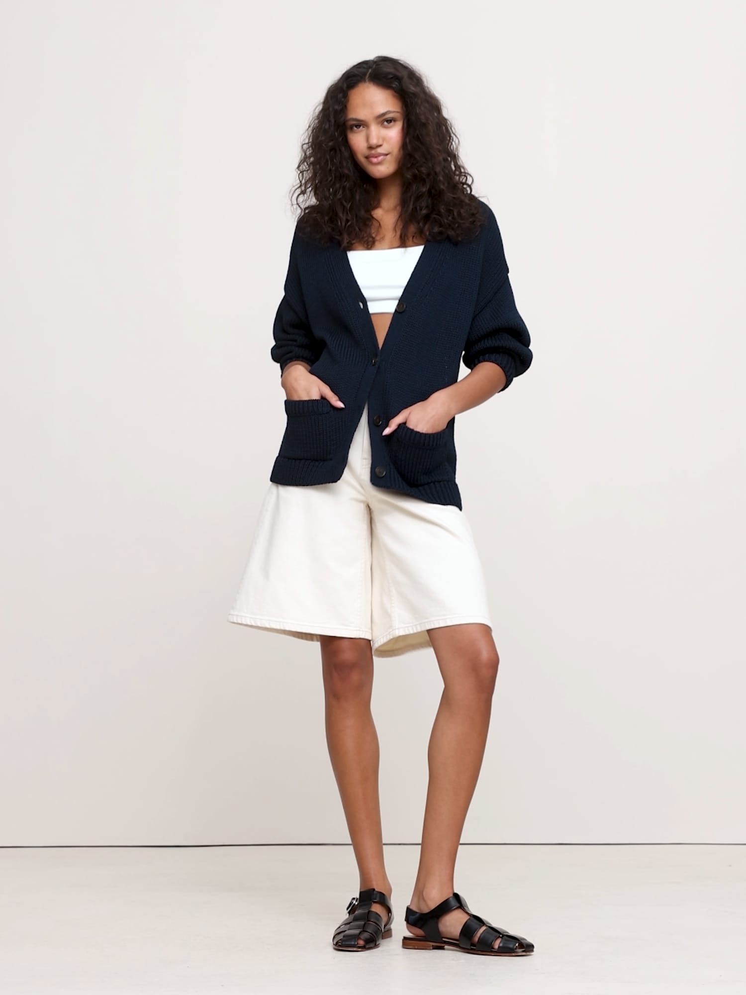 Image number 2 showing, Oversized Cotton Long Cardigan