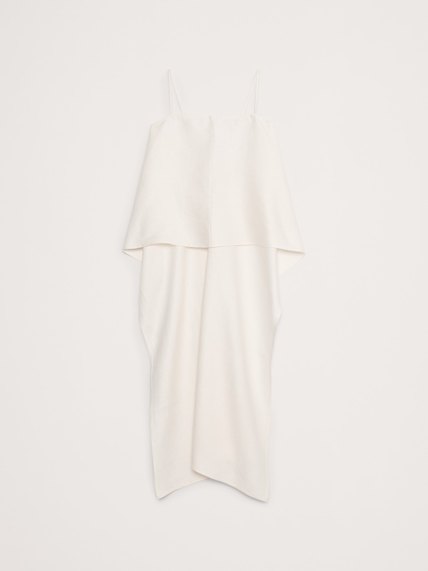 Linen High-Low Open-Back Tank