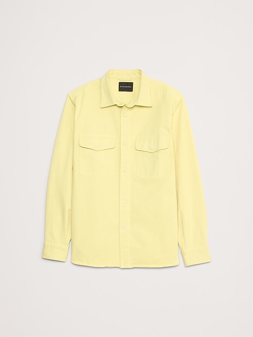 Standard-Fit Cotton Twill Shirt Jacket | Banana Republic