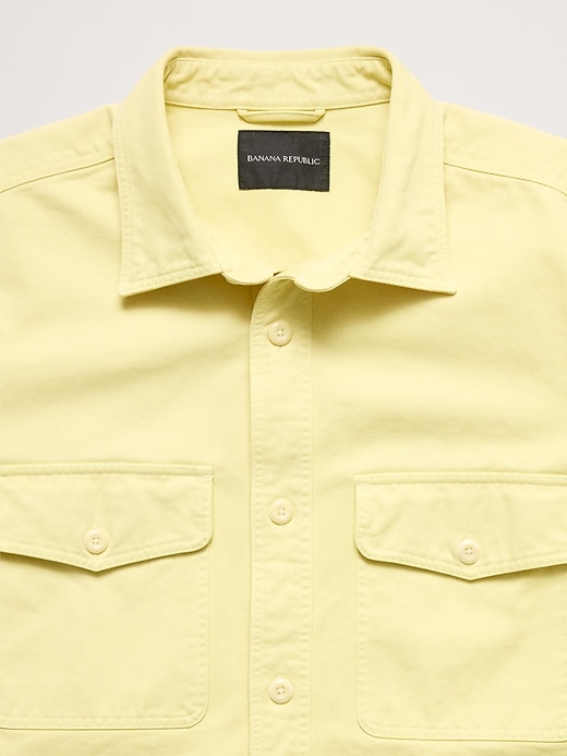 Standard-Fit Cotton Twill Shirt Jacket | Banana Republic