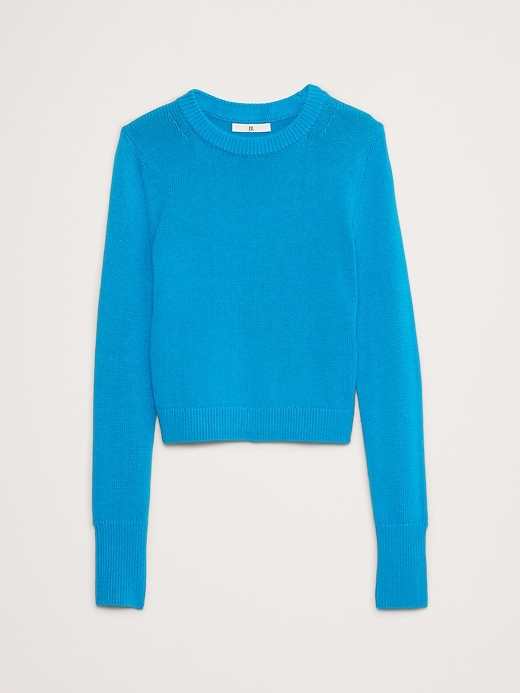 Cotton-Silk Crew-Neck Sweater | Banana Republic