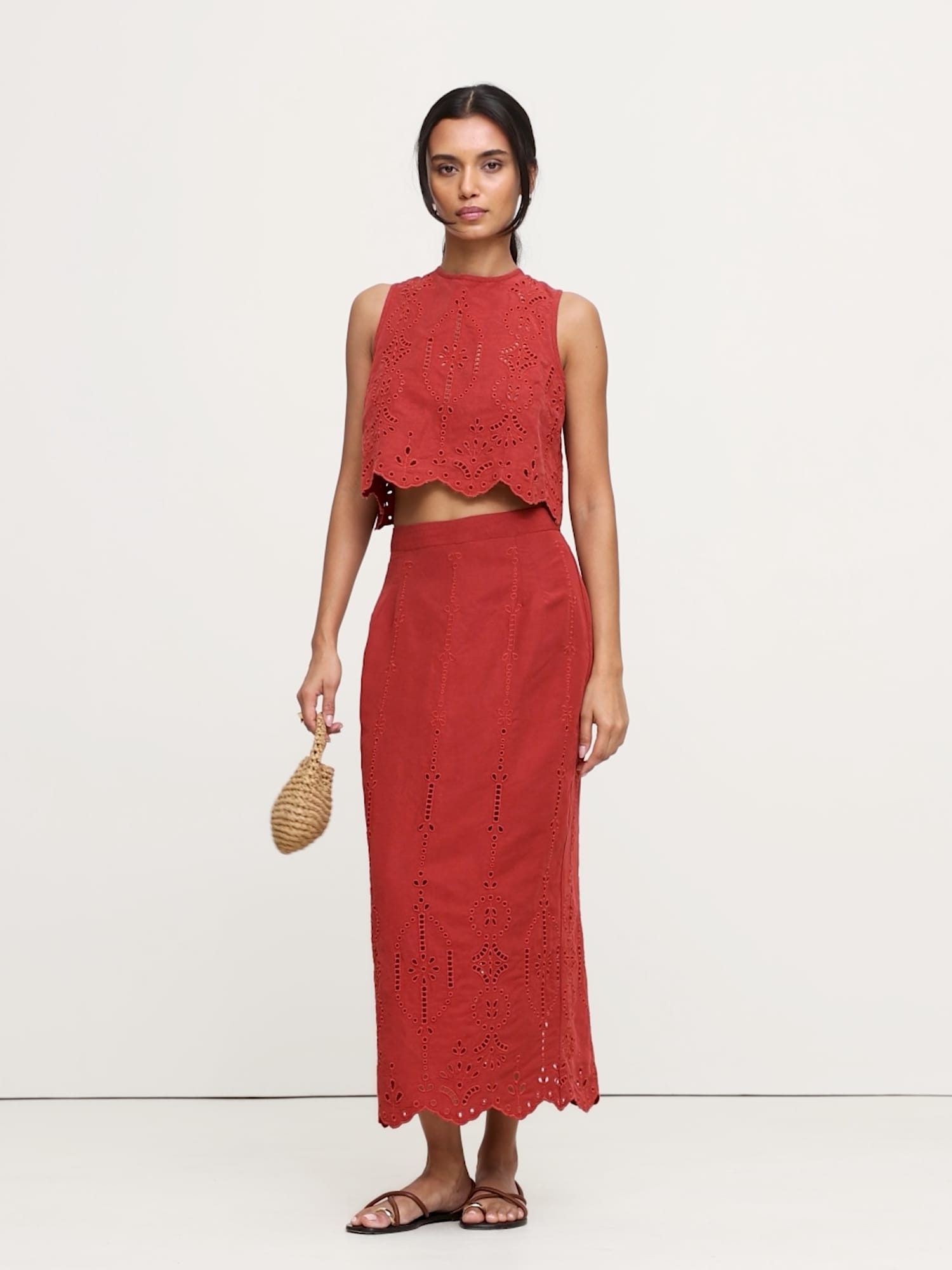 Image number 2 showing, TENCEL™-Linen Eyelet Tank