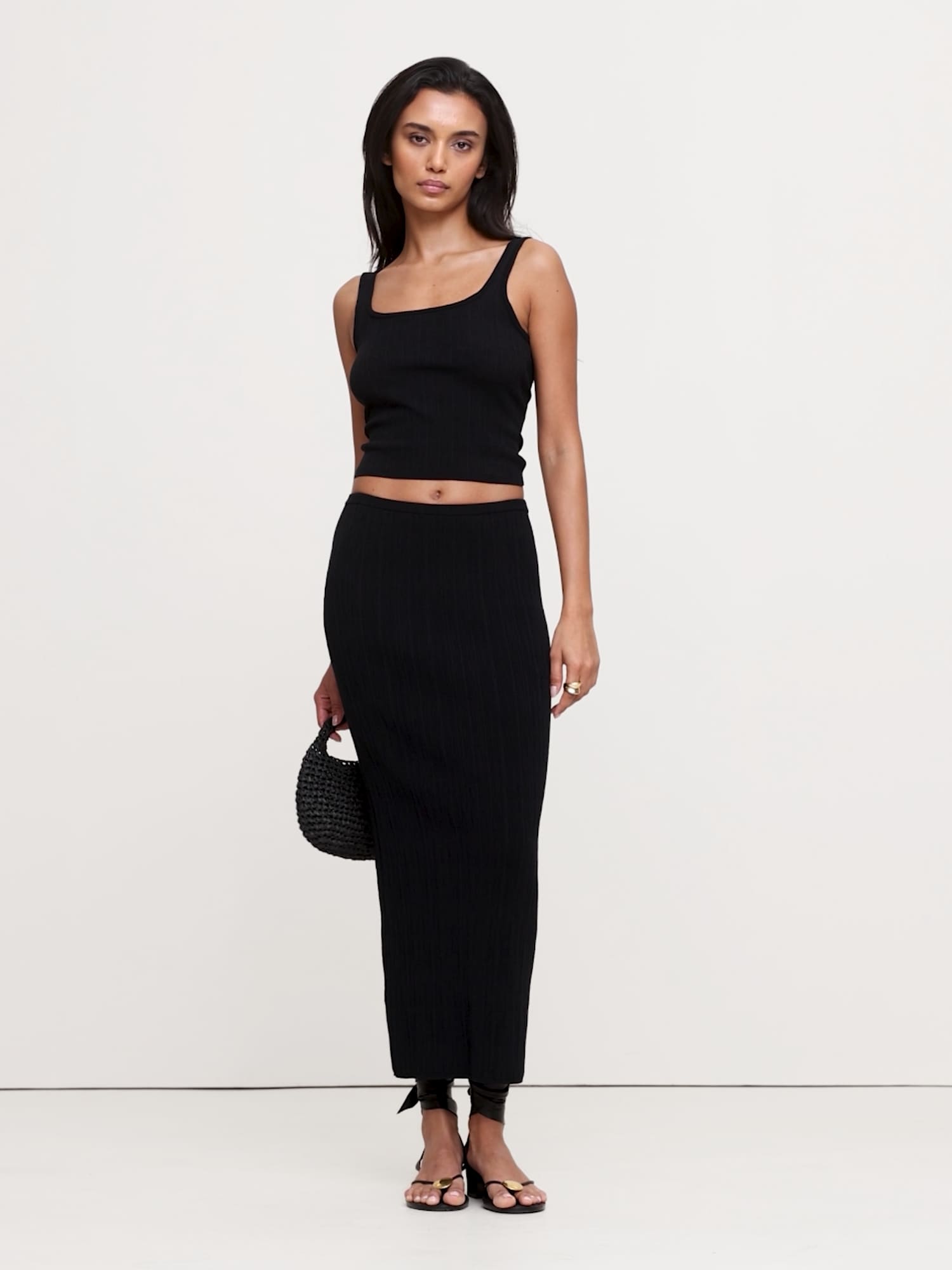Image number 2 showing, Crinkle-Knit Long Midi Skirt